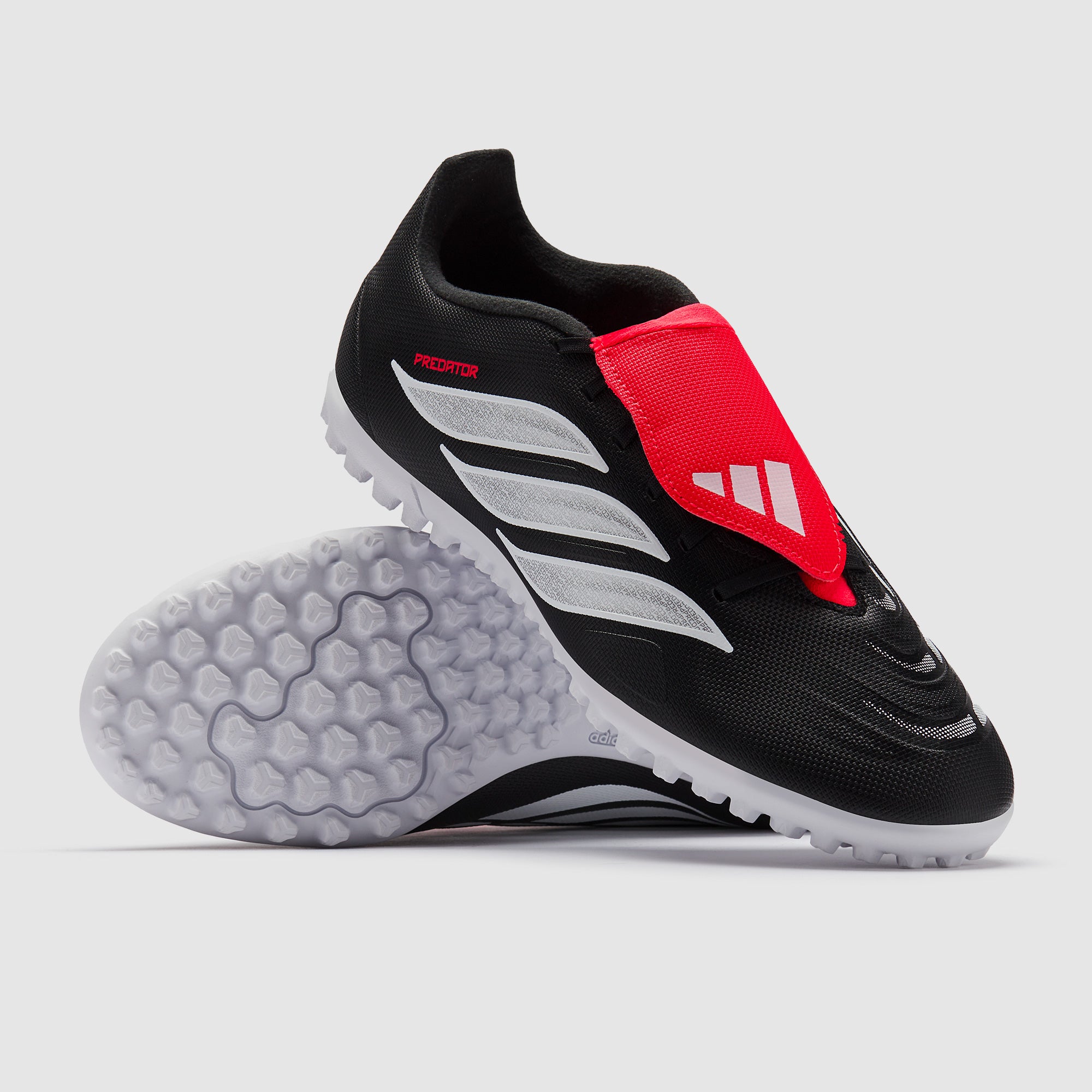 adidas Predator Club Tongue Turf - Core Black/Ftwr White/Lucid Red
