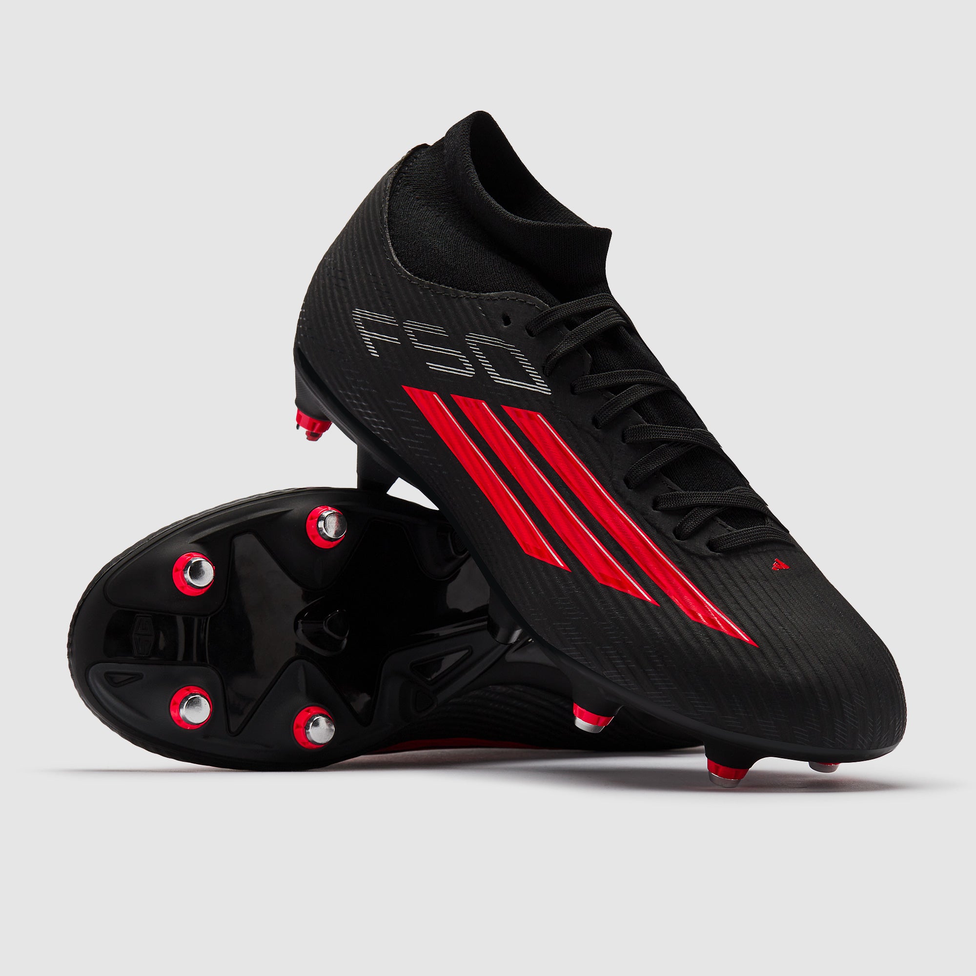 ブラックフット adidas F50 League Mid Soft Ground - Core Black/Lucid Red/Core