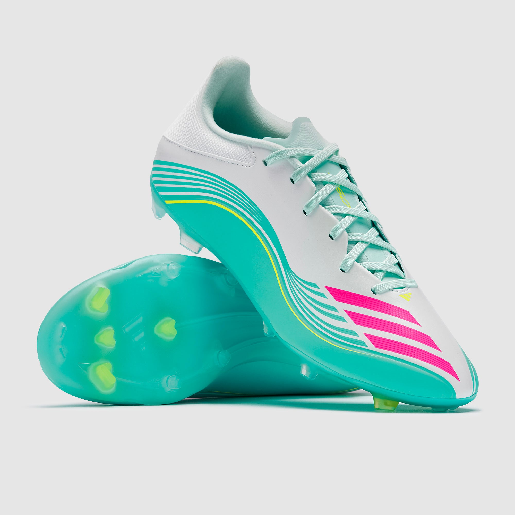 adidas F50 League x Messi Firm Ground - Ftwr White/Lucid Pink