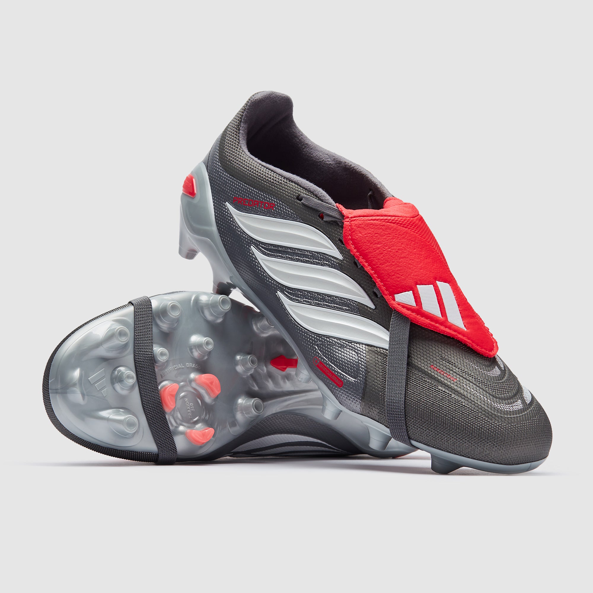 adidas Predator League Tongue Artificial Grass - Iron Met./Zero Met./Lucid  Red