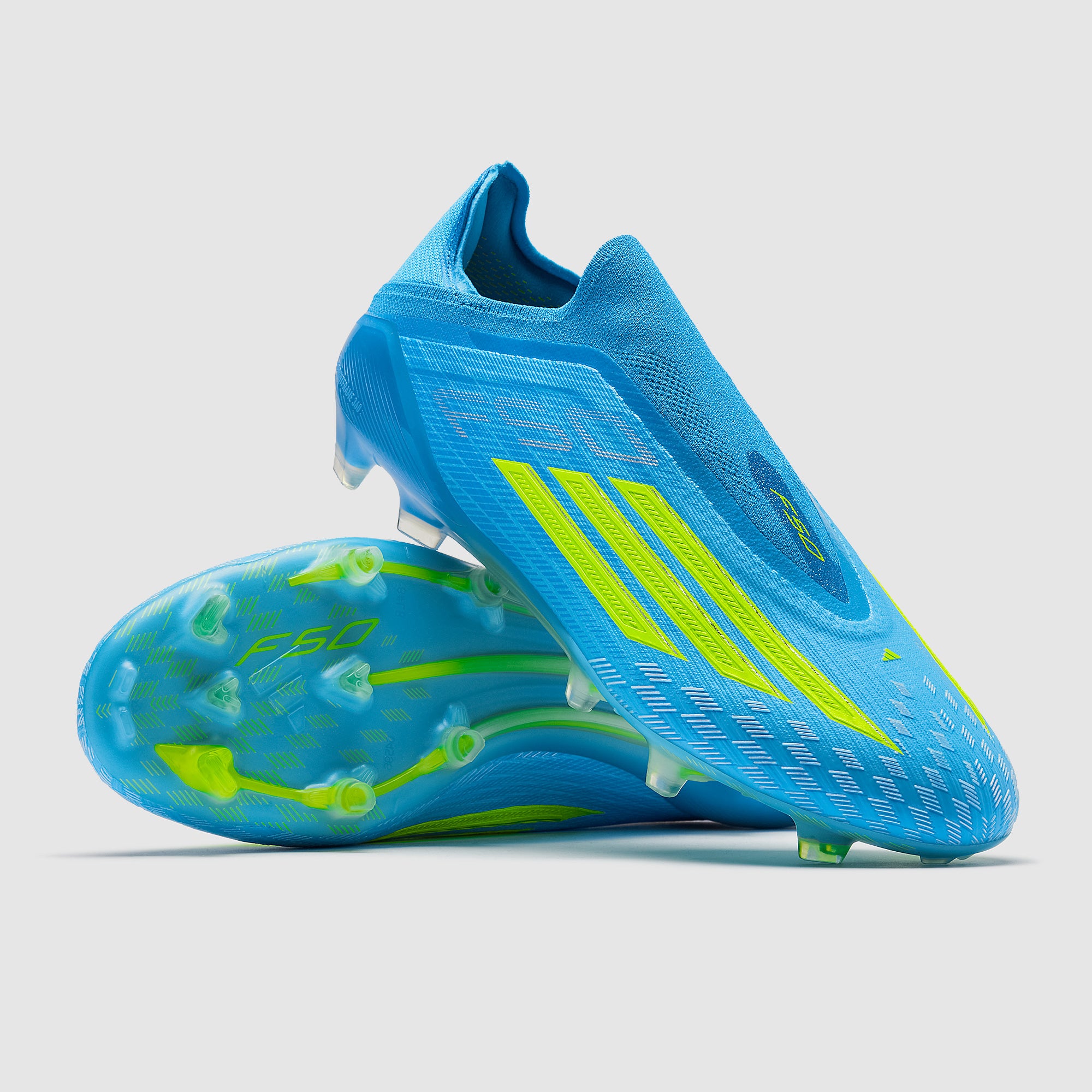 adidas F50 Elite Laceless Firm Ground - Lucid Ray Blue/Team Solar