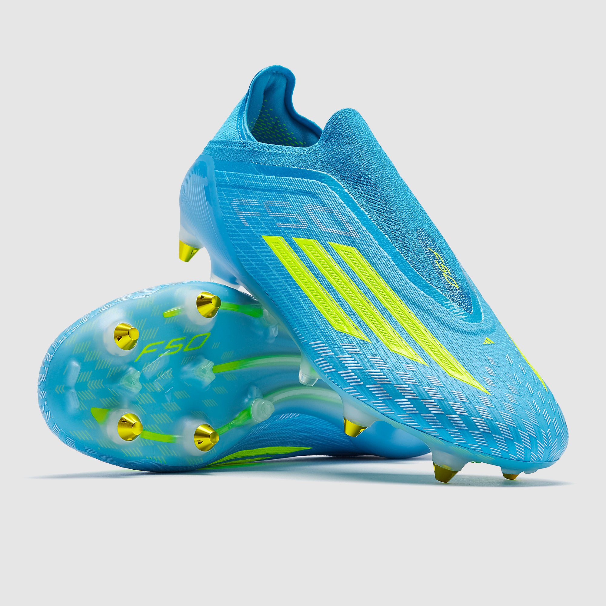 adidas F50 Elite Laceless Soft Ground - Lucid Ray Blue/Team Solar  Yellow/Lucid Aquamarine