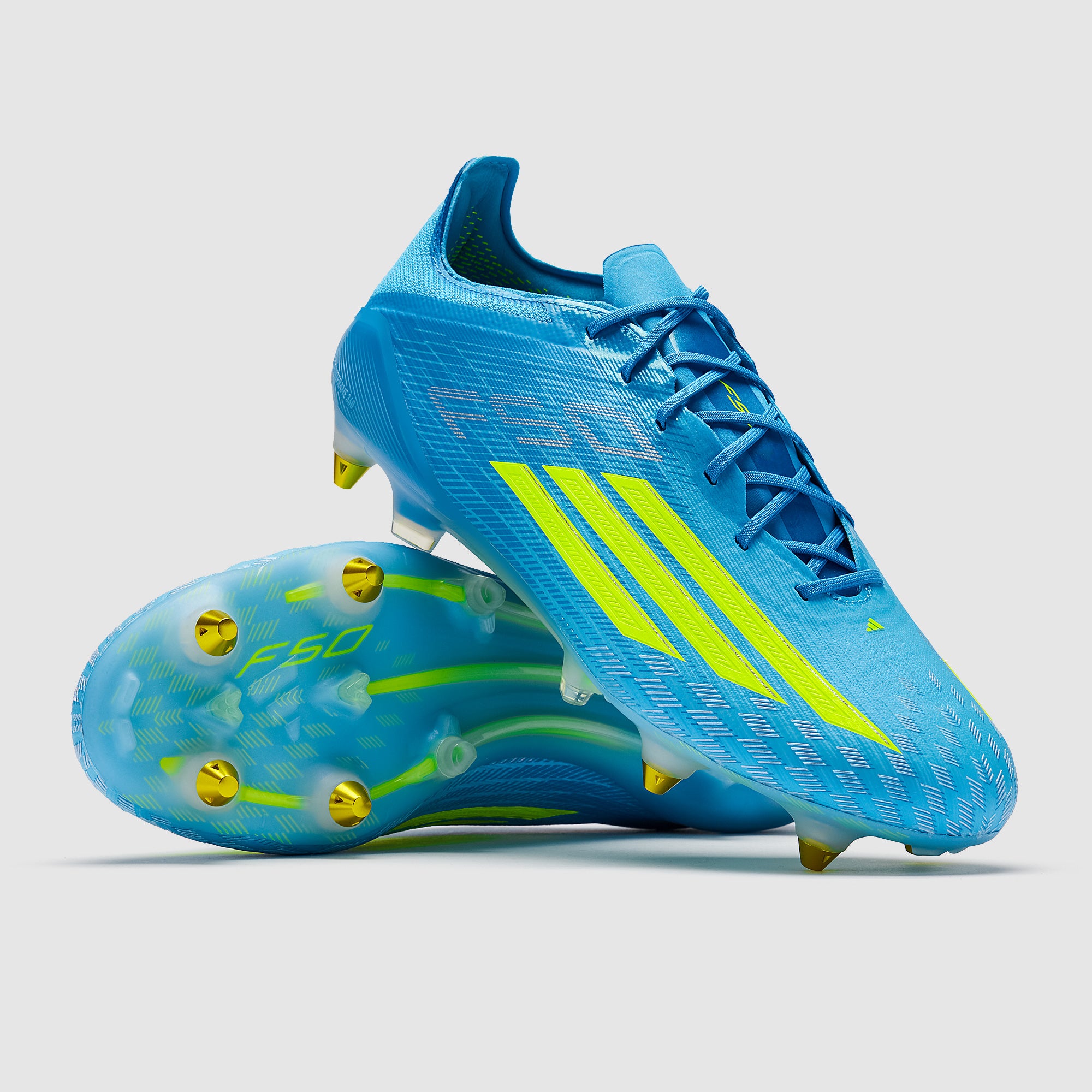adidas F50 Elite Soft Ground - Lucid Ray Blue/Team Solar Yellow/Lucid  Aquamarine - Adult Boots