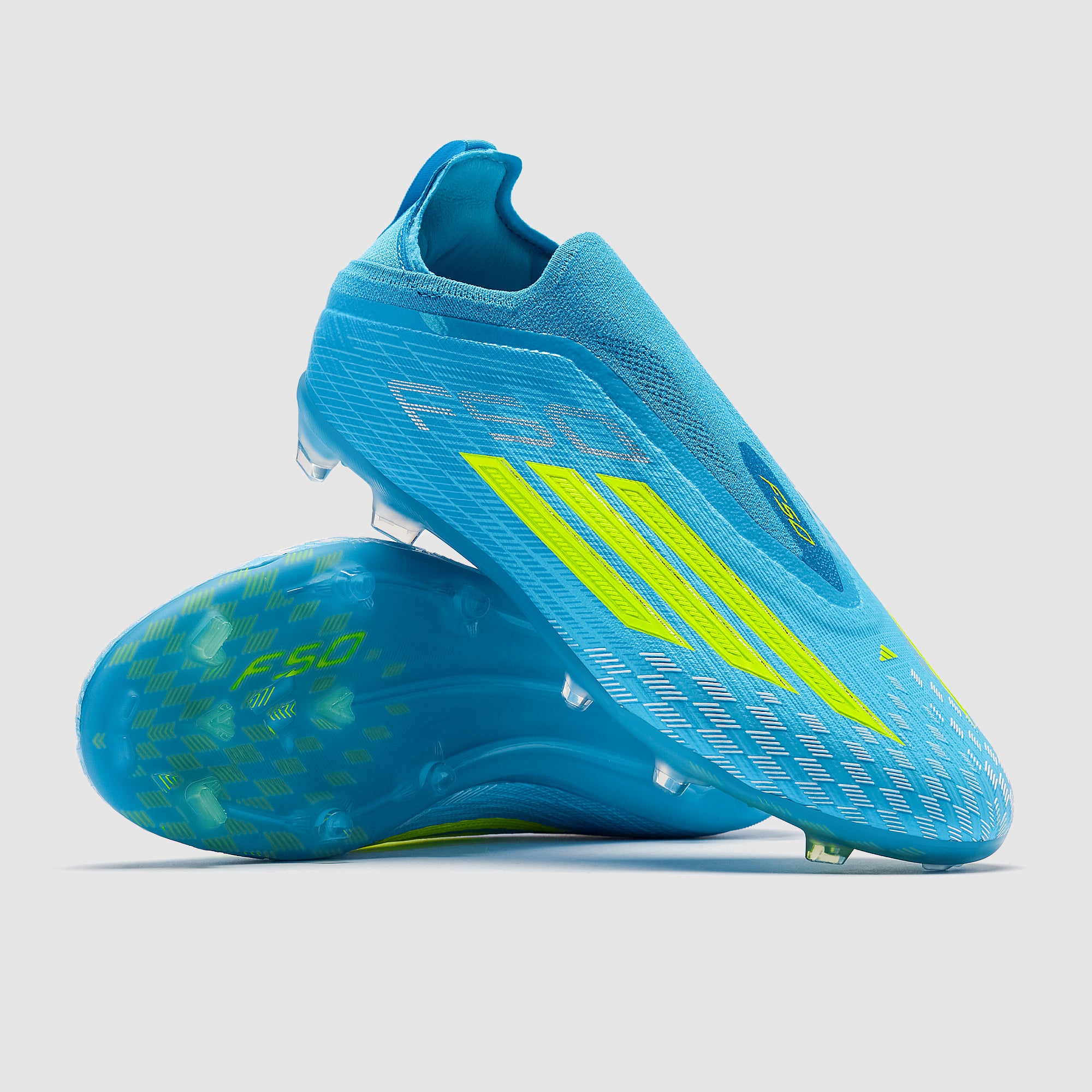 adidas Kids F50 Elite Laceless Firm Ground - Lucid Ray Blue/Team