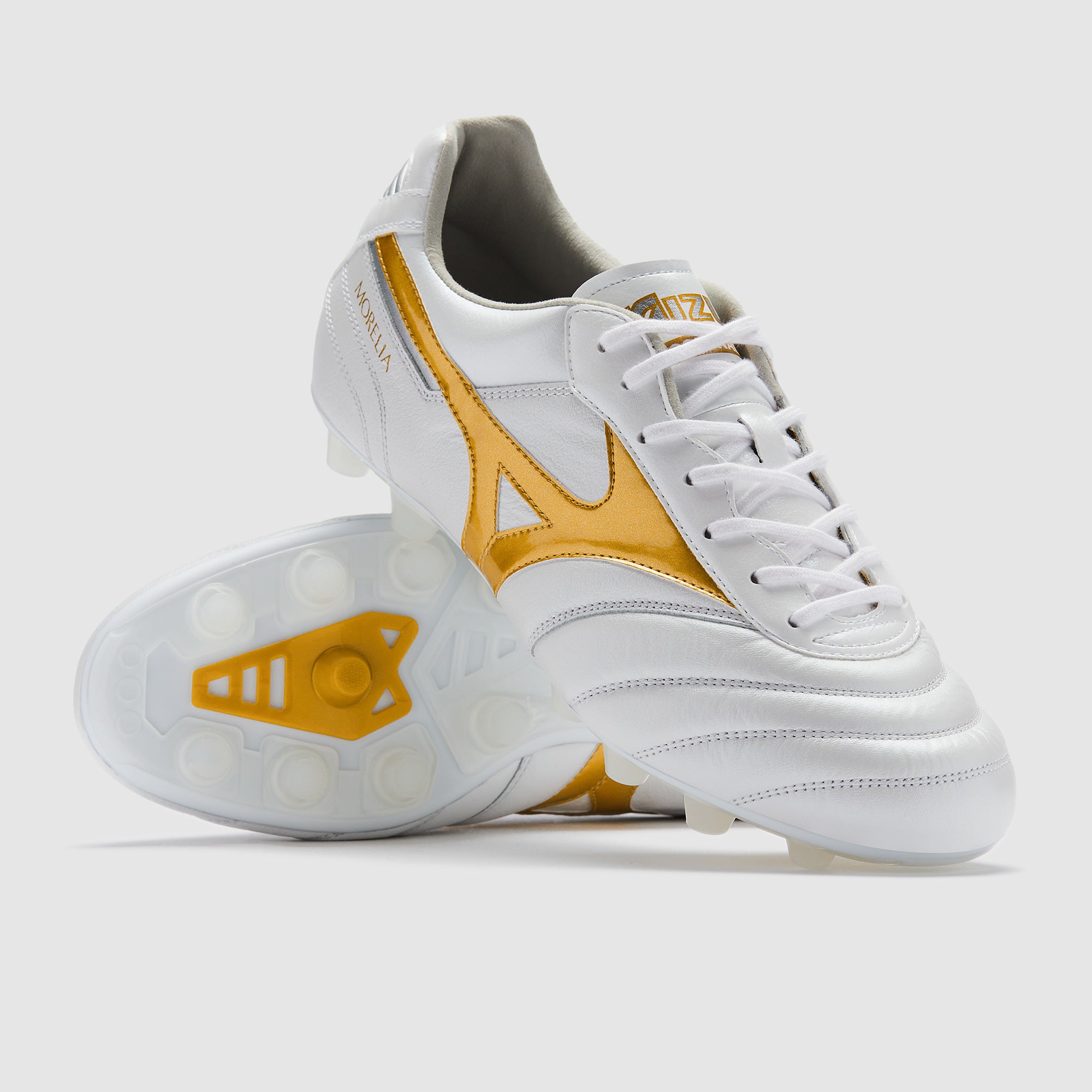 Mizuno Morelia II Elite Firm Ground - White/Football Gold/Galaxy