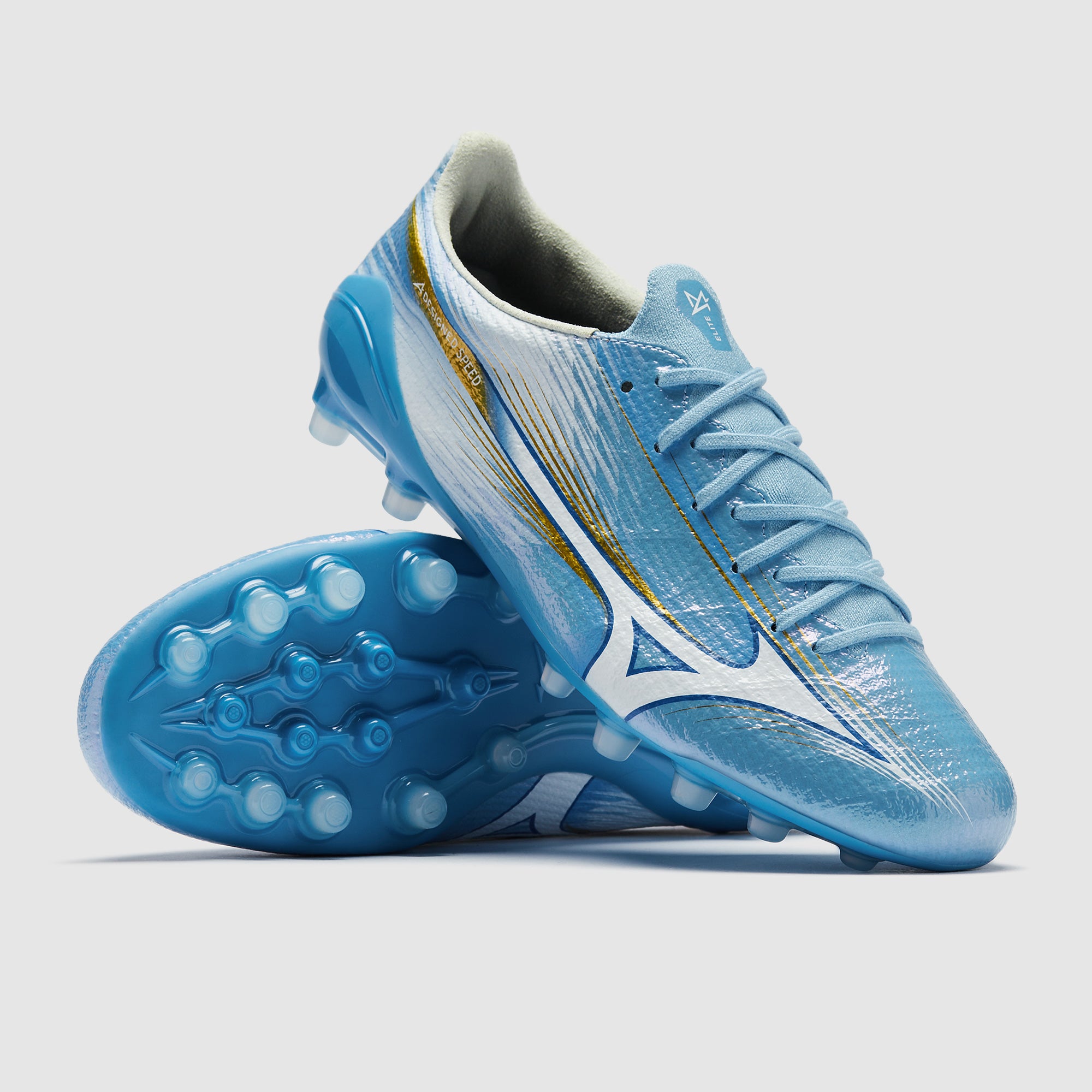 Mizuno Alpha III Elite Artificial Grass - Celeste/White - Adult Boots