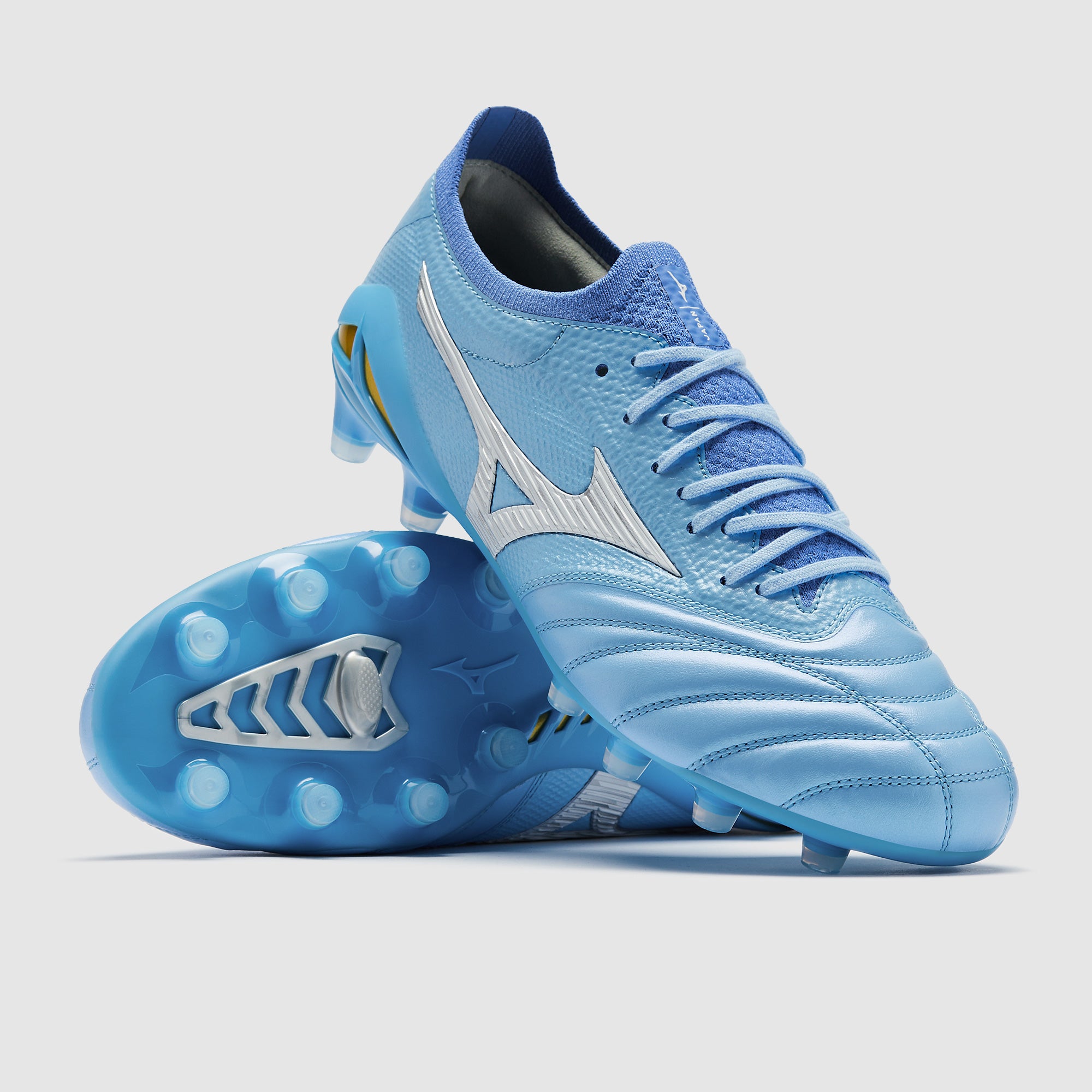 Mizuno Morelia Neo IV Beta Made In Japan Firm Ground - Celeste