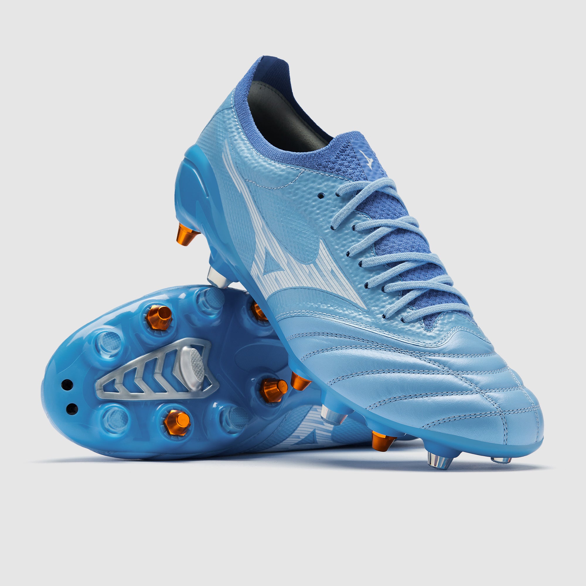Mizuno Morelia Neo IV Beta Elite Mix Soft Ground - Celeste/White