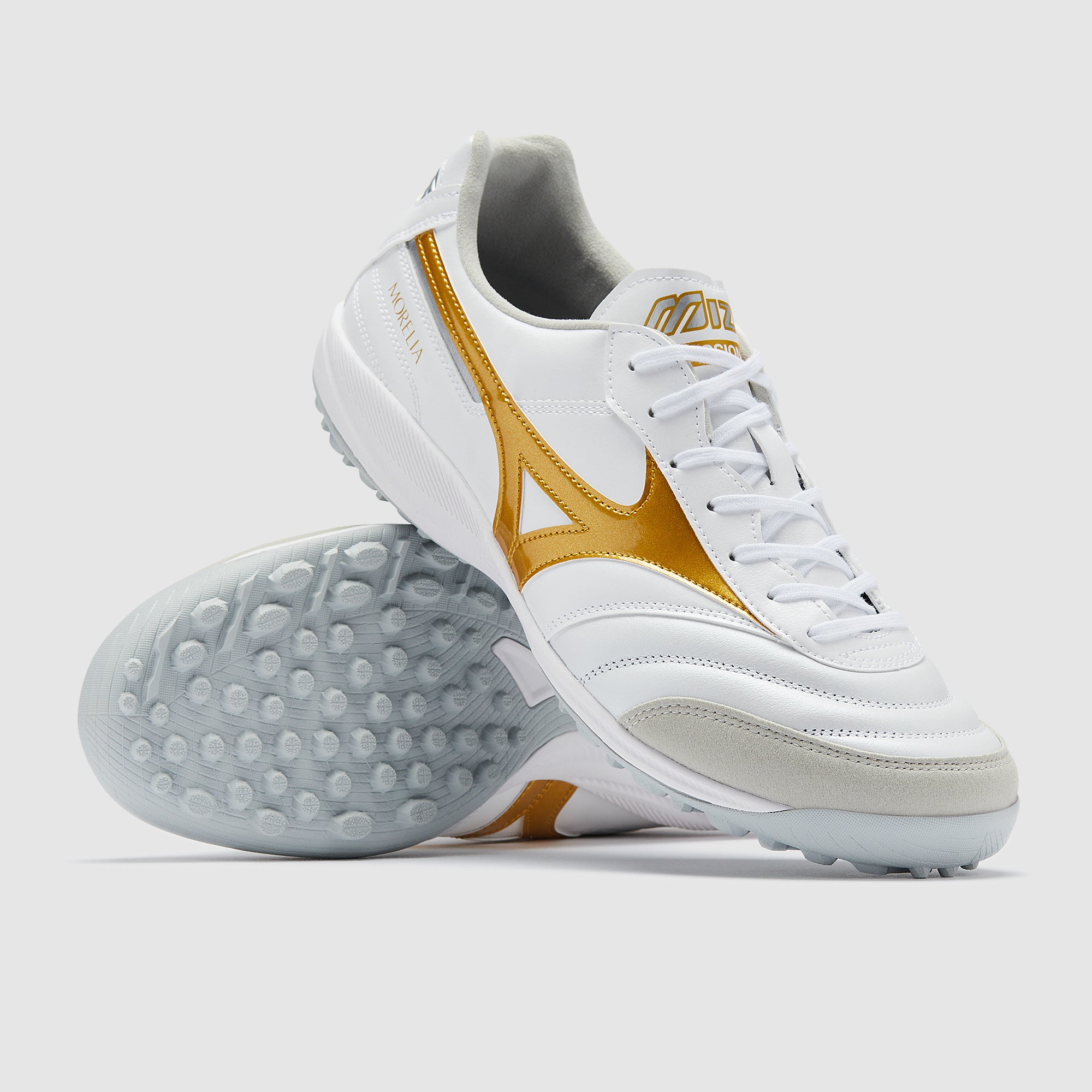 Mizuno Morelia Sala Elite TF - White/Football Gold/Galaxy Silver
