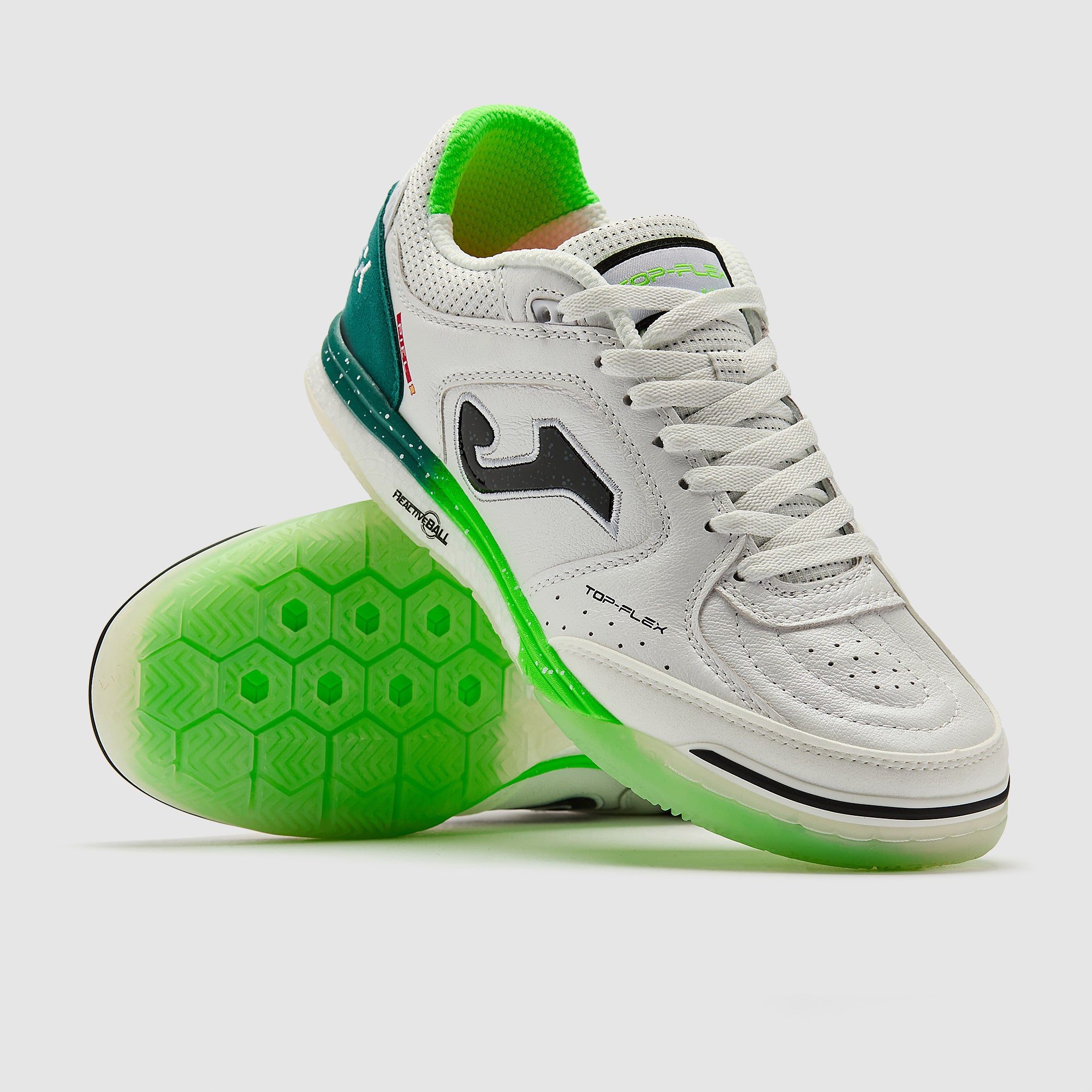 シューズ Joma TOP FLEX REBOUND 2328 40 EU Joma Top Flex Rebound Indoor - White/Green/Orange - Adult Boots
