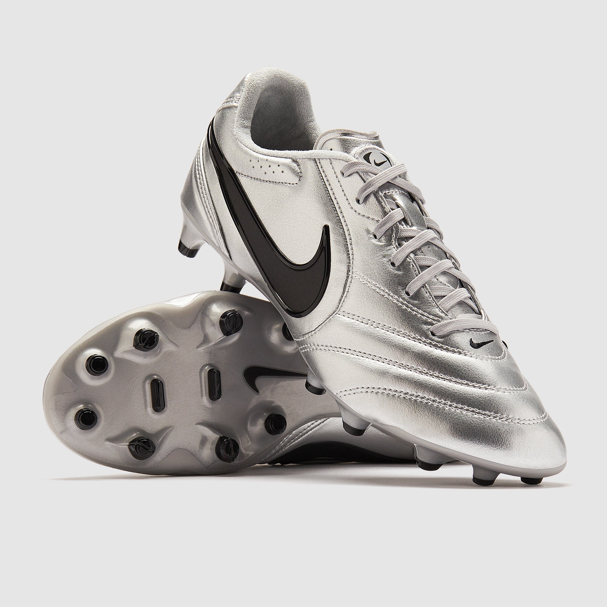 Nike Tiempo Ligera Pro Firm Ground - Mtlc Silver/Black - Adult Boots