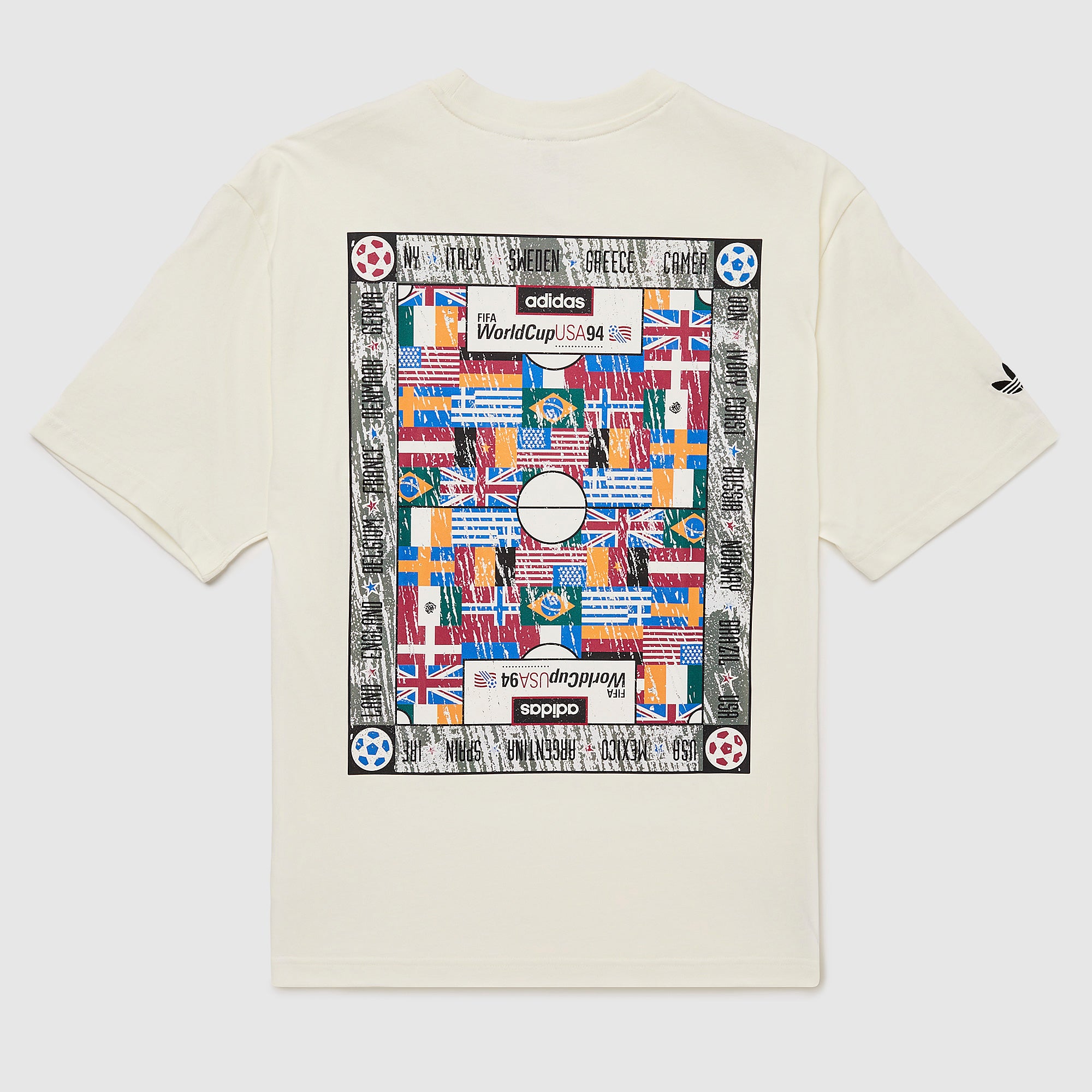 adidas Originals Archive Country Flag T-Shirt - Off White - Tops