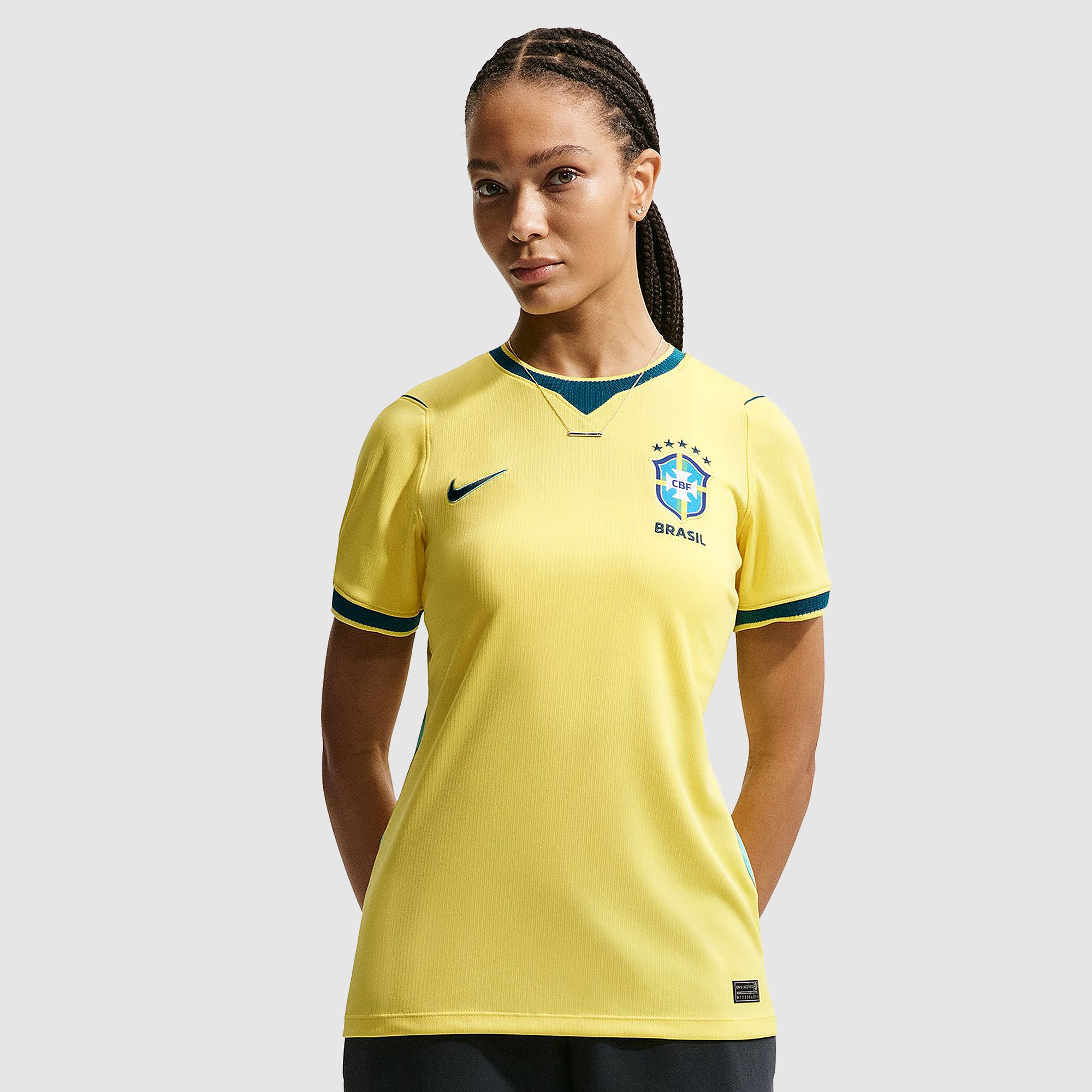 Nike Brazil 2026 Womens Dri-FIT Stadium Home Shirt - Canary/Light