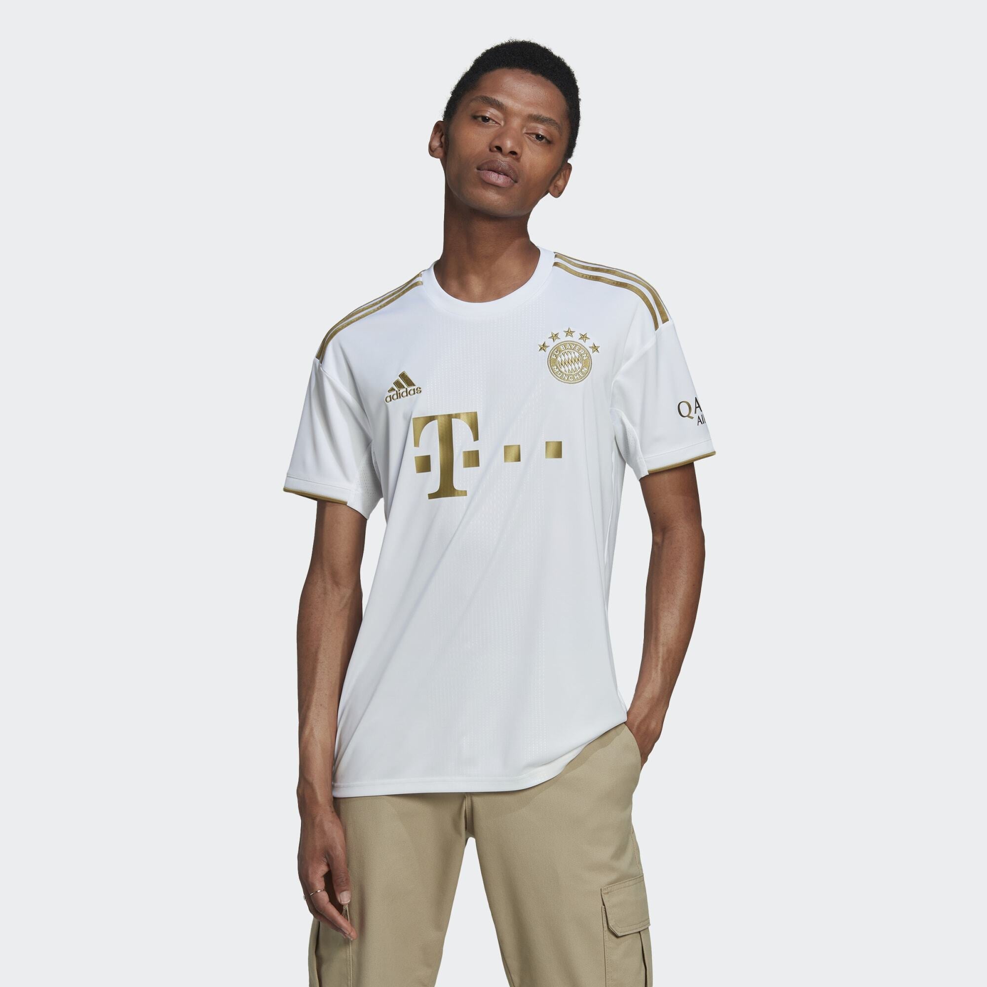 FC Bayern München ユニフォーム ゴールド adidas FC Bayern Munich 22/23 Away Shirt - White/Dark Football