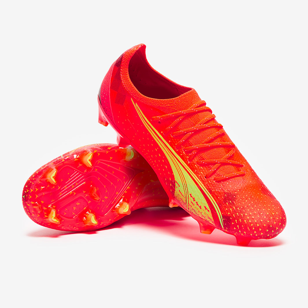 シューズ PUMA ULTRA ULTIMATE FG/AG Puma Ultra Ultimate FG/AG - Fiery Coral/Fizzy Light/Puma Black