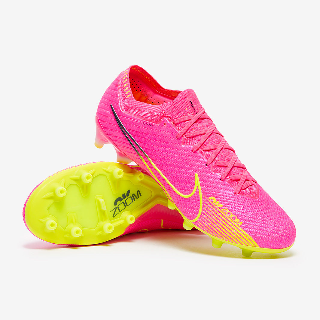 Nike Mercurial サッカーシューズ ピンク/イエロー Nike Air Zoom Mercurial Vapor XV Elite Pro AG - Pink Blast/Volt