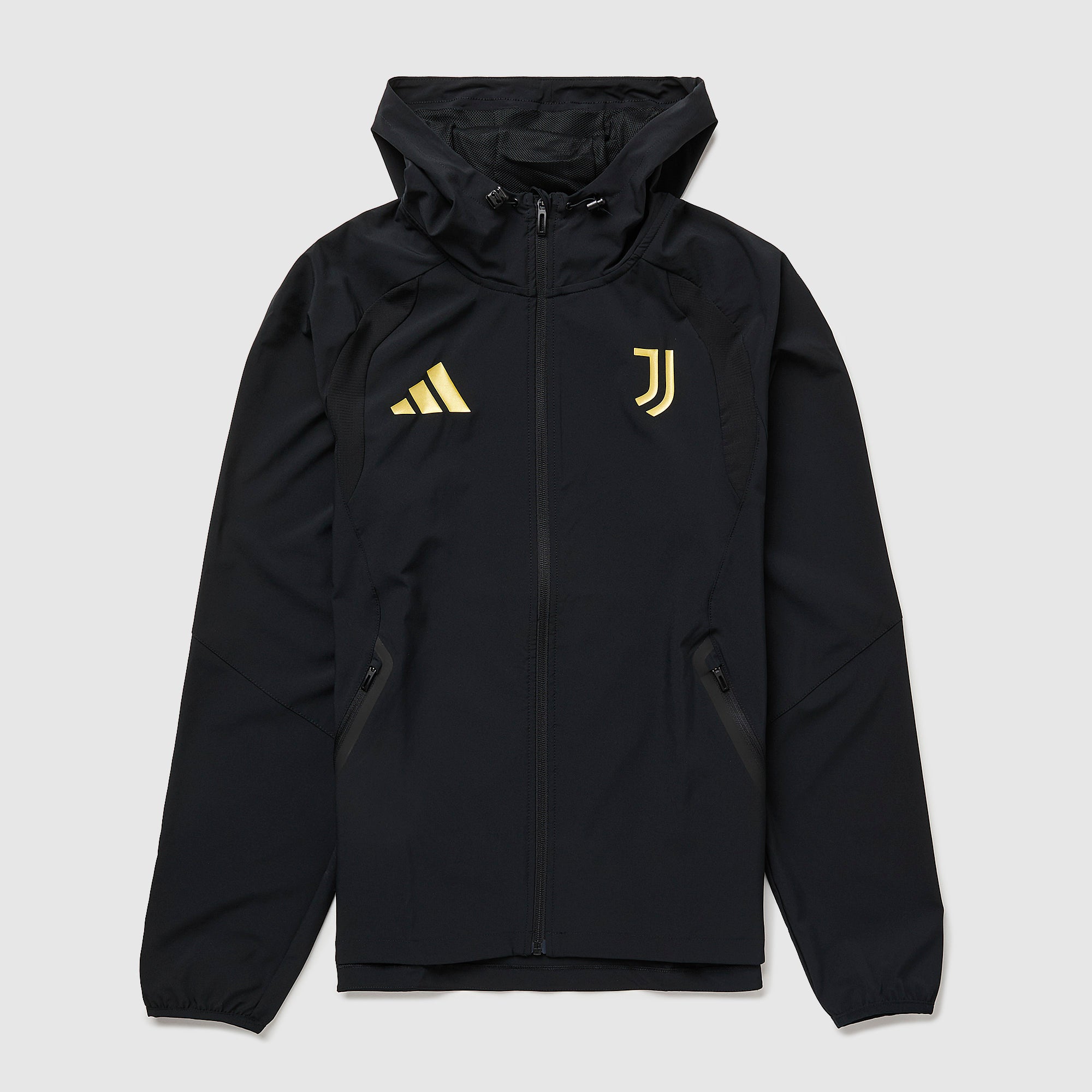 Juventus ウィンドブレーカー 黒 adidas Juventus 26/27 Tiro Travel Windbreaker - Black - Mens Replica