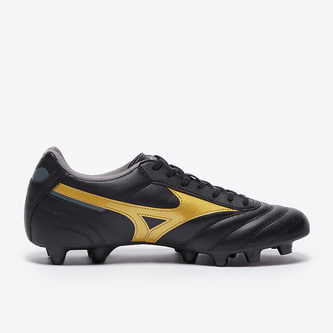 Mizuno Morelia II Club FG - Black/Gold/Dark Shadow - Mens Boots