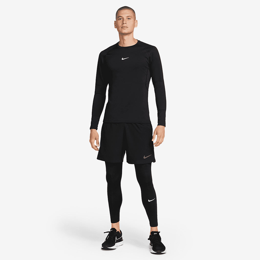 Nike Pro Warm Tights - Black/White - Mens Base Layer
