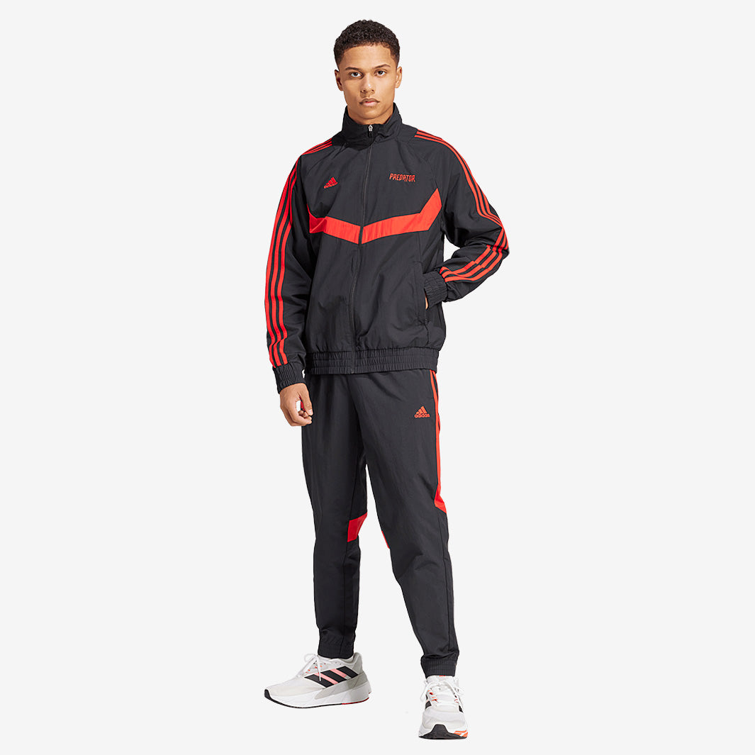adidas Predator Woven Jacket - Black/Red - Mens Clothing