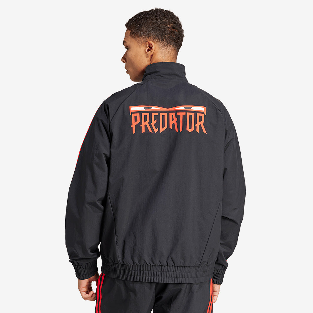 adidas Predator ナイロンジャケット ブラック/レッド adidas Predator Woven Jacket - Black/Red - Mens Clothing