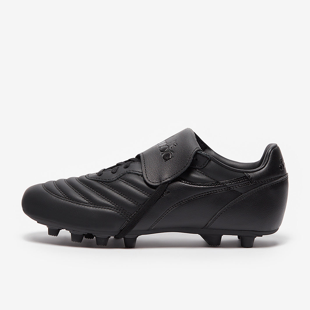 diadora Brasil サッカーシューズ ブラック Diadora Brasil Classico Leather FG - Black/Black - Adult Boots