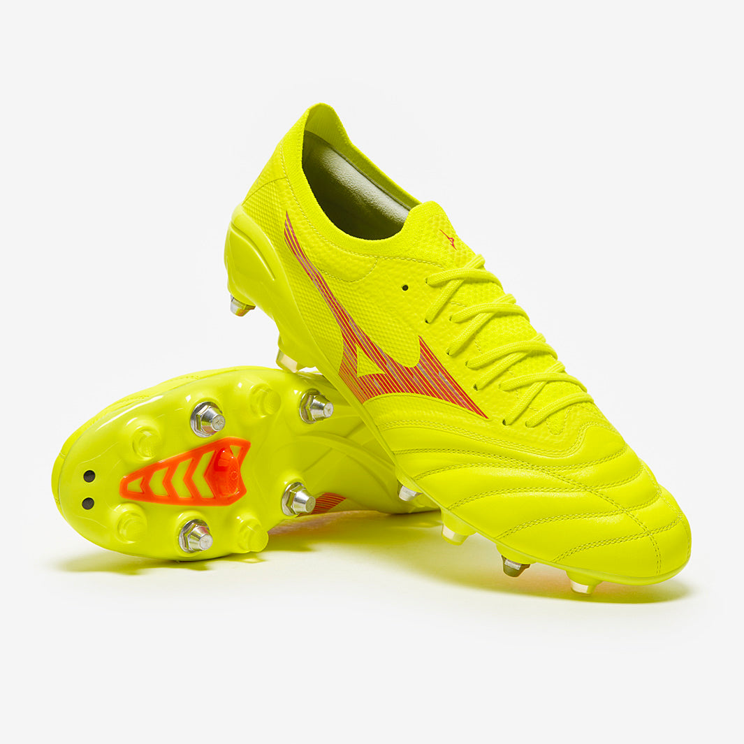 Mizuno MORELIA NEO イエロー サッカーシューズ Mizuno Morelia Neo IV Beta Elite Mix Soft Ground - Safety Yellow