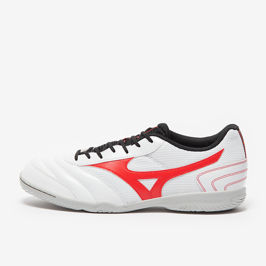Mizuno Morelia Sala Club Indoor - White/Radiant Red - Adult Boots