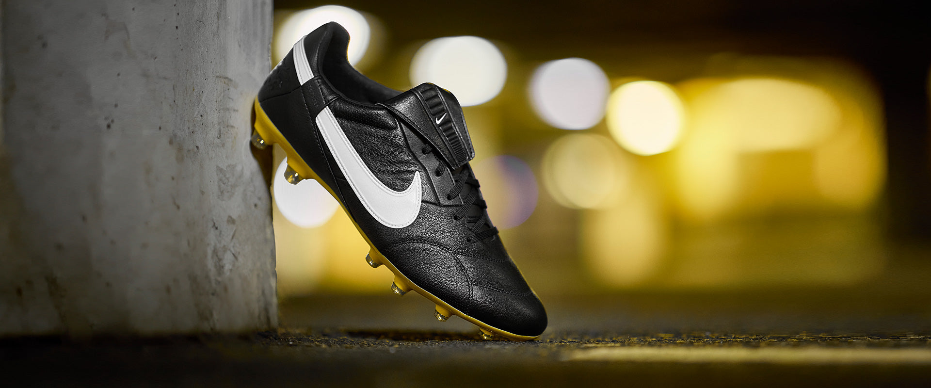 Nike Tiempos サッカーシューズ ブラック/ゴールド Nike The Premier III Firm Ground - Black/White/Amarillo - Adult Boots