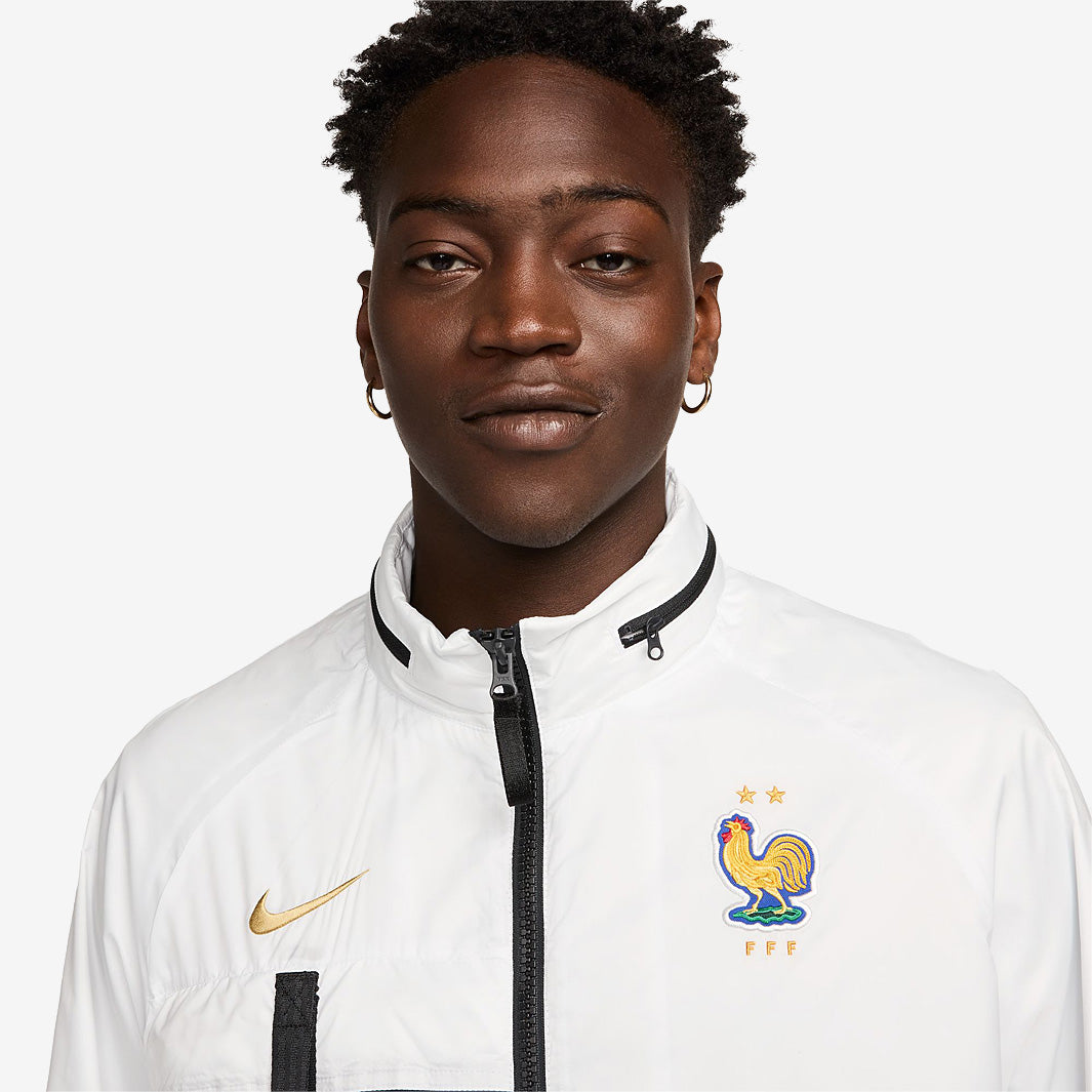 Nike France 2024 Anthem Jacket - Summit White/Club Gold - Mens Replica
