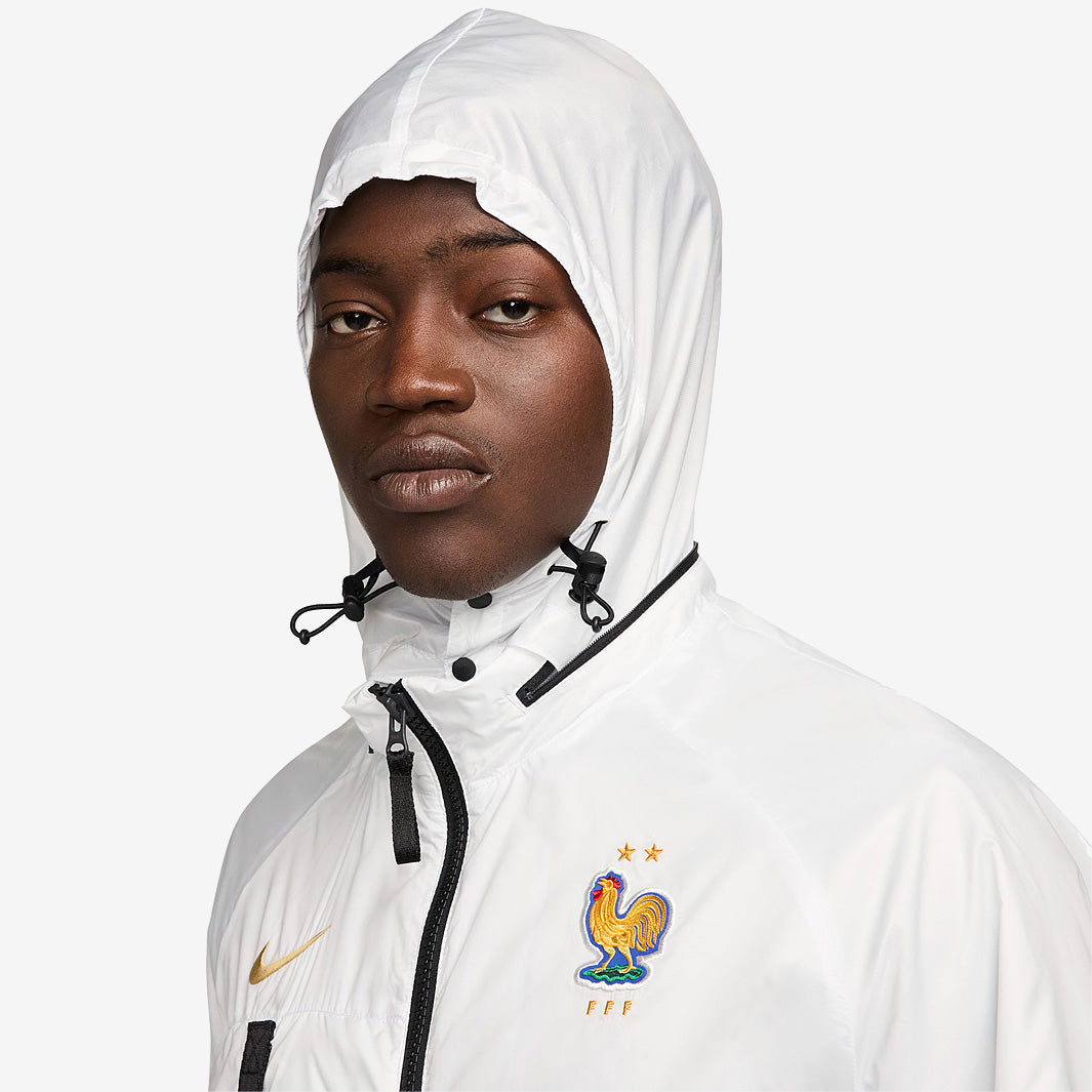 Nike France 2024 Anthem Jacket - Summit White/Club Gold - Mens Replica