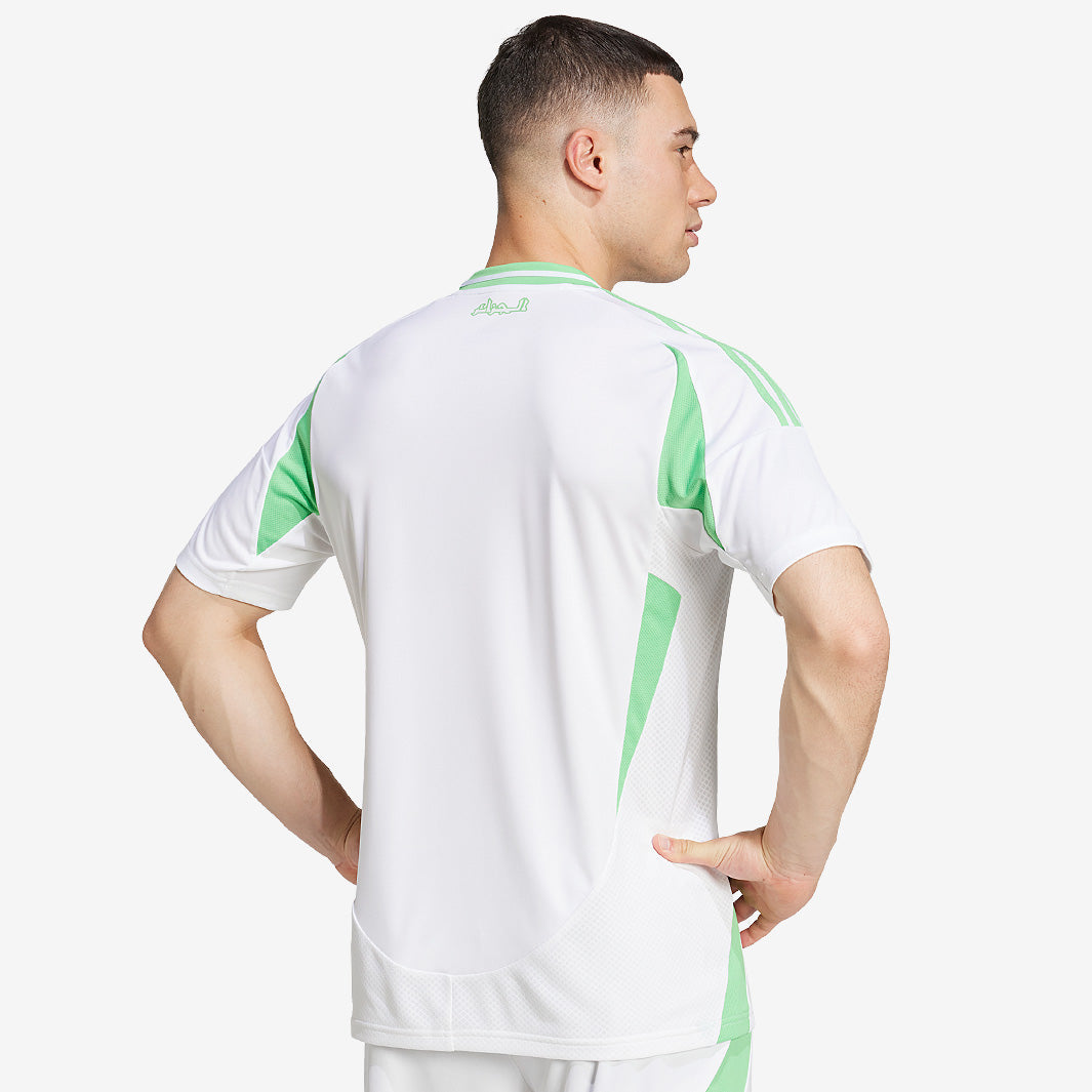 adidas Algeria 2024 Home Shirt - White/Semi Flash Green - Mens Replica