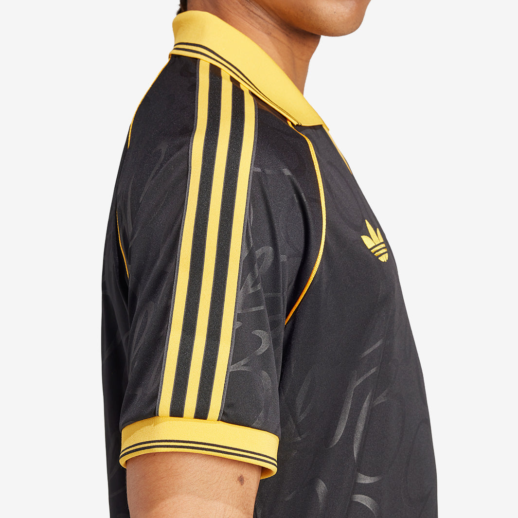 adidas 黒/黄色 ストライプシャツ　Jude Bellingham adidas Jude Bellingham Shirt - Black - Mens Clothing