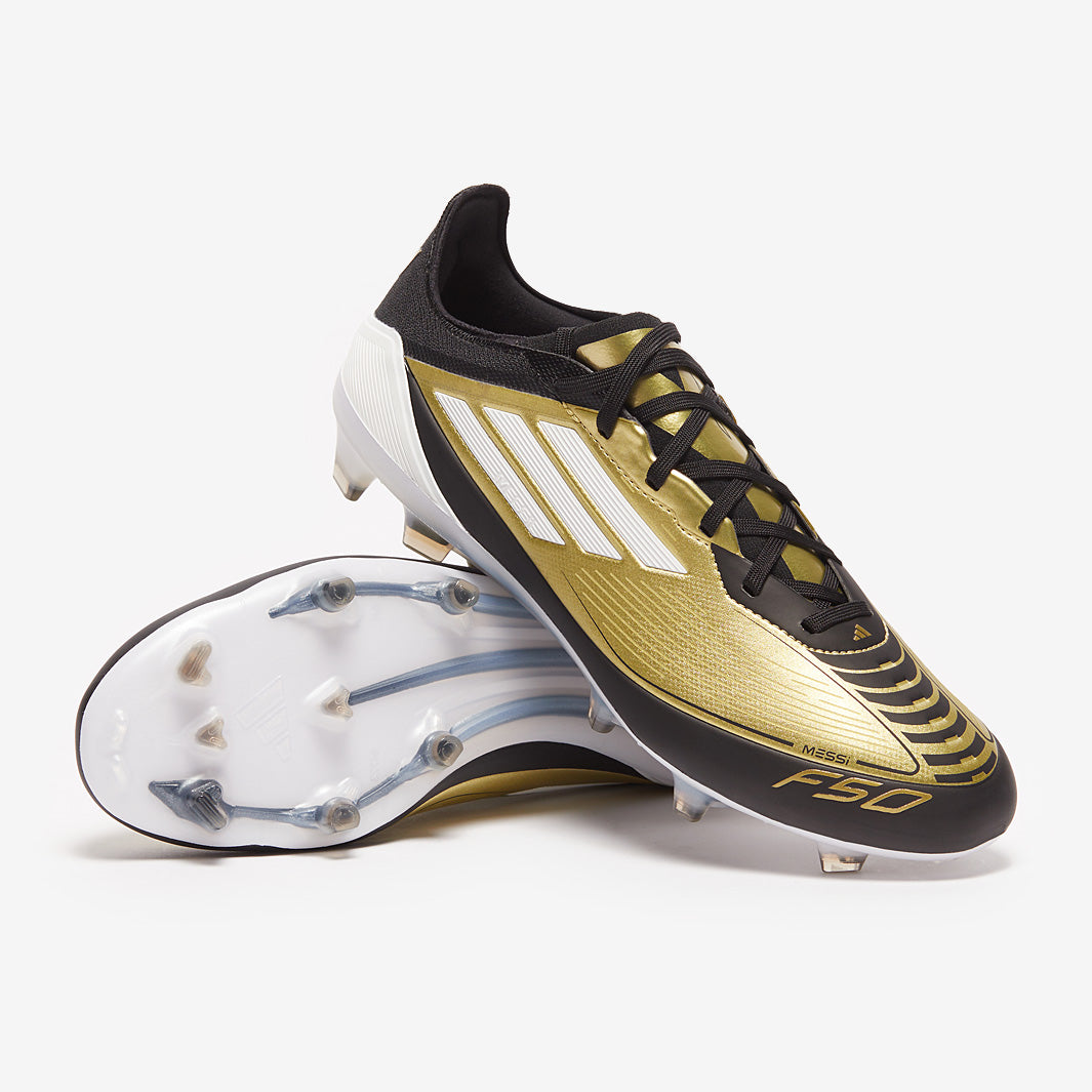adidas F50 x Messi Pro Firm Ground - Gold Met/Ftwr White/Core