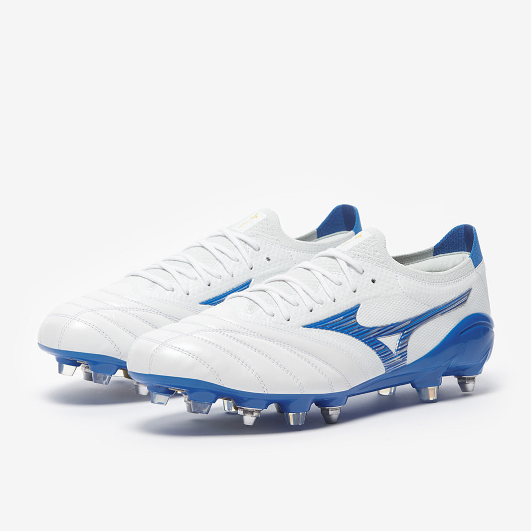 Mizuno Morelia Neo 26.0ホワイト/ブルー Mizuno Morelia Neo IV Made in Japan Mix Soft Ground - Adult Boots
