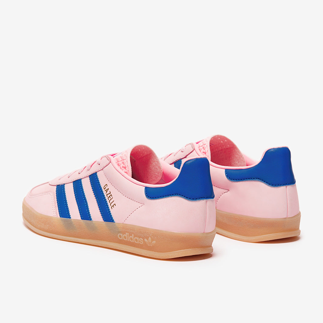 adidas gazelle silver green womens adidas Originals Womens Gazelle Indoor - Clear Pink/Lucid Blue/Gum 3 -  Trainers