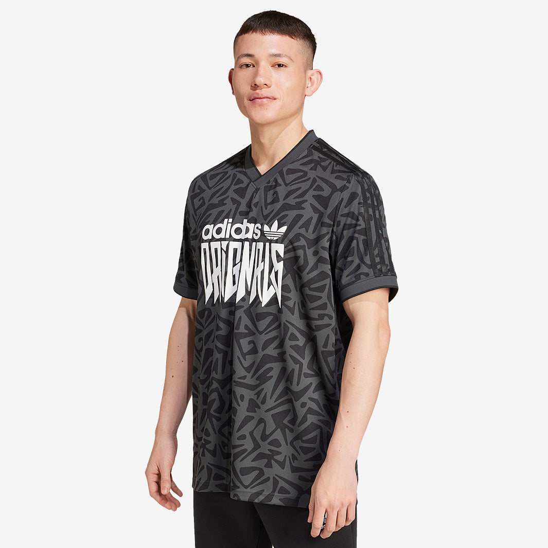 adidas Originals AOP Jersey - Carbon - Tops - Mens Clothing