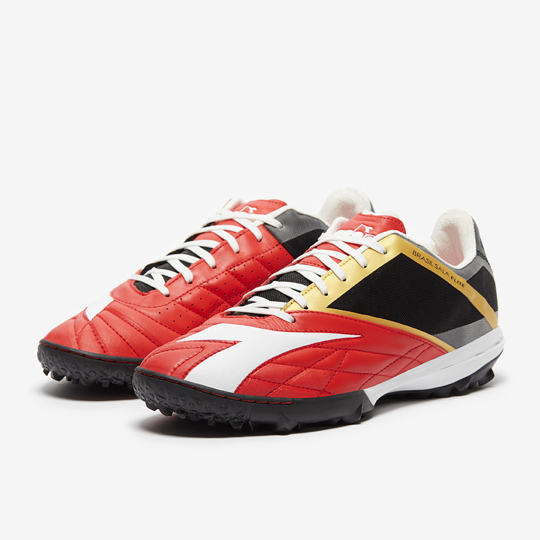 Diadora Brasil Sala Elite Turf - Milano Red/White/Black - Adult Boots