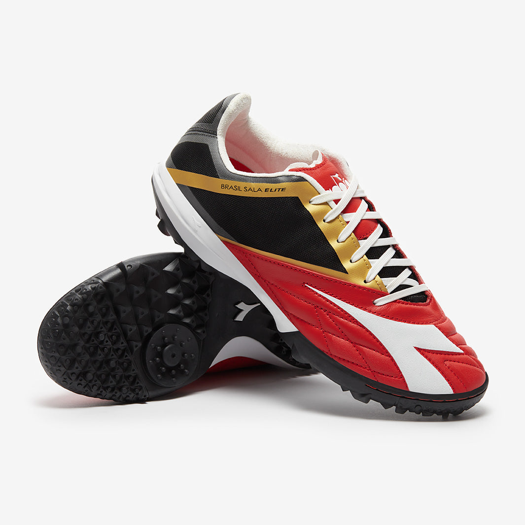 Diadora Brasil Sala Elite Turf - Milano Red/White/Black - Adult Boots