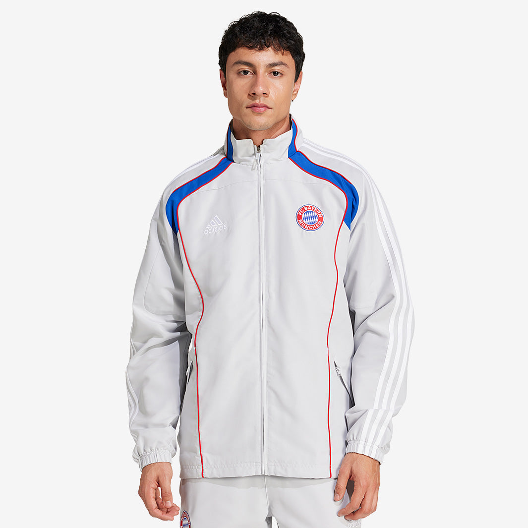 adidas Bayern Munich 24/25 LS Track Top - Team Light Grey - Mens