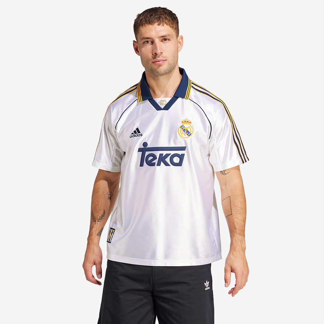 adidas Originals Real Madrid 1999 Home Shirt - White - Mens Replica