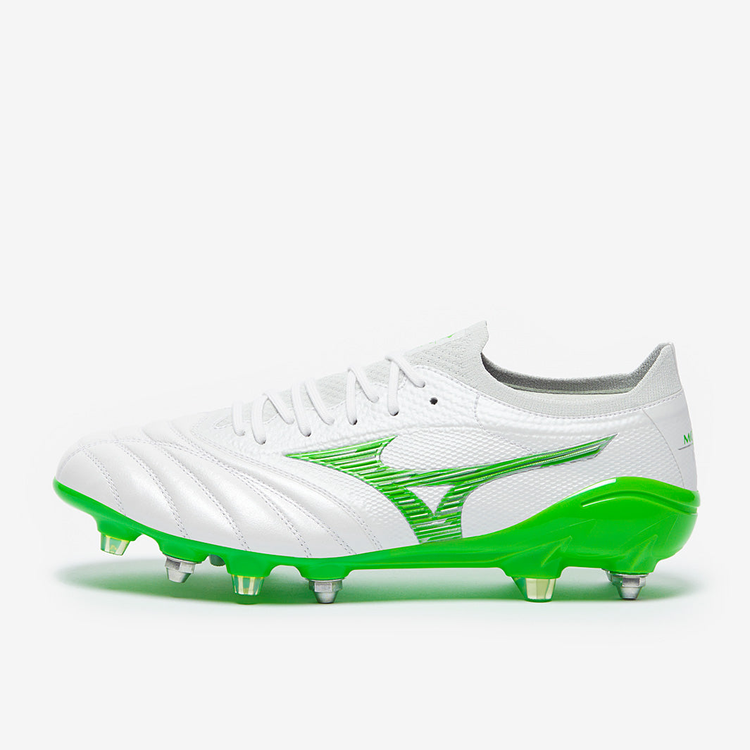 Mizuno Morelia Neo IV Beta Made in Japan SG - White/Neon Green