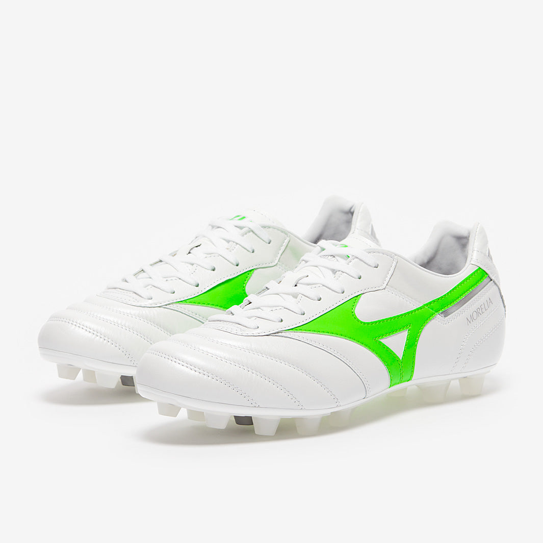 Mizuno Morelia II Elite Made in Japan FG - White/Neon Green/Galaxy