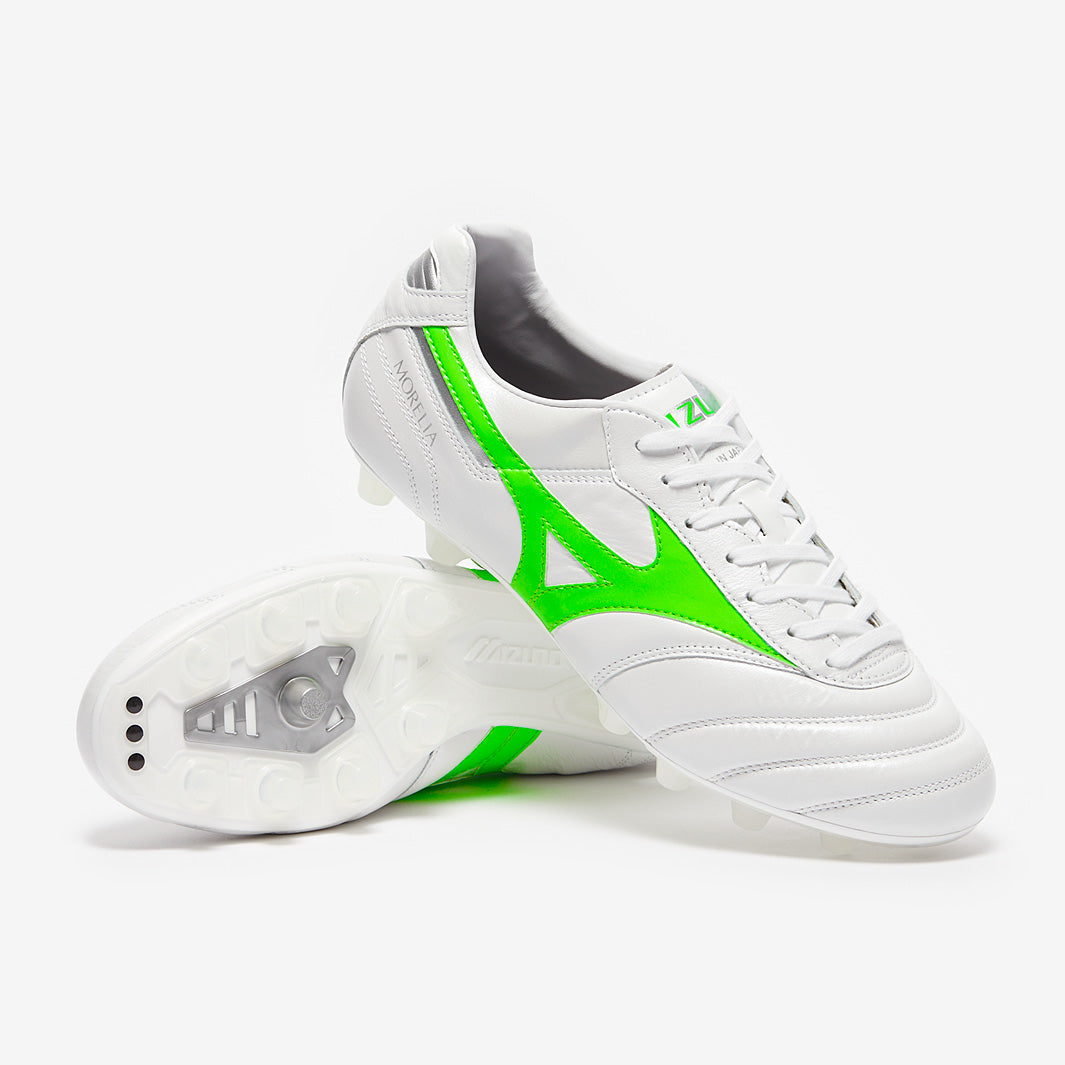 Mizuno Morelia II Elite Made in Japan FG - White/Neon Green/Galaxy