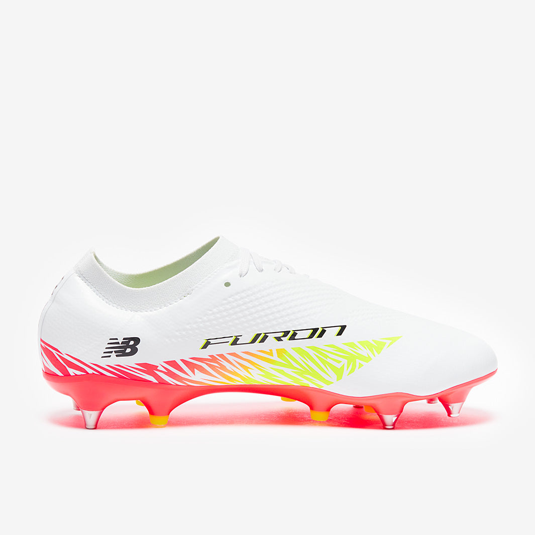 New Balance Furon Destroy V8 Soft Ground - White/Energy Red/Hi