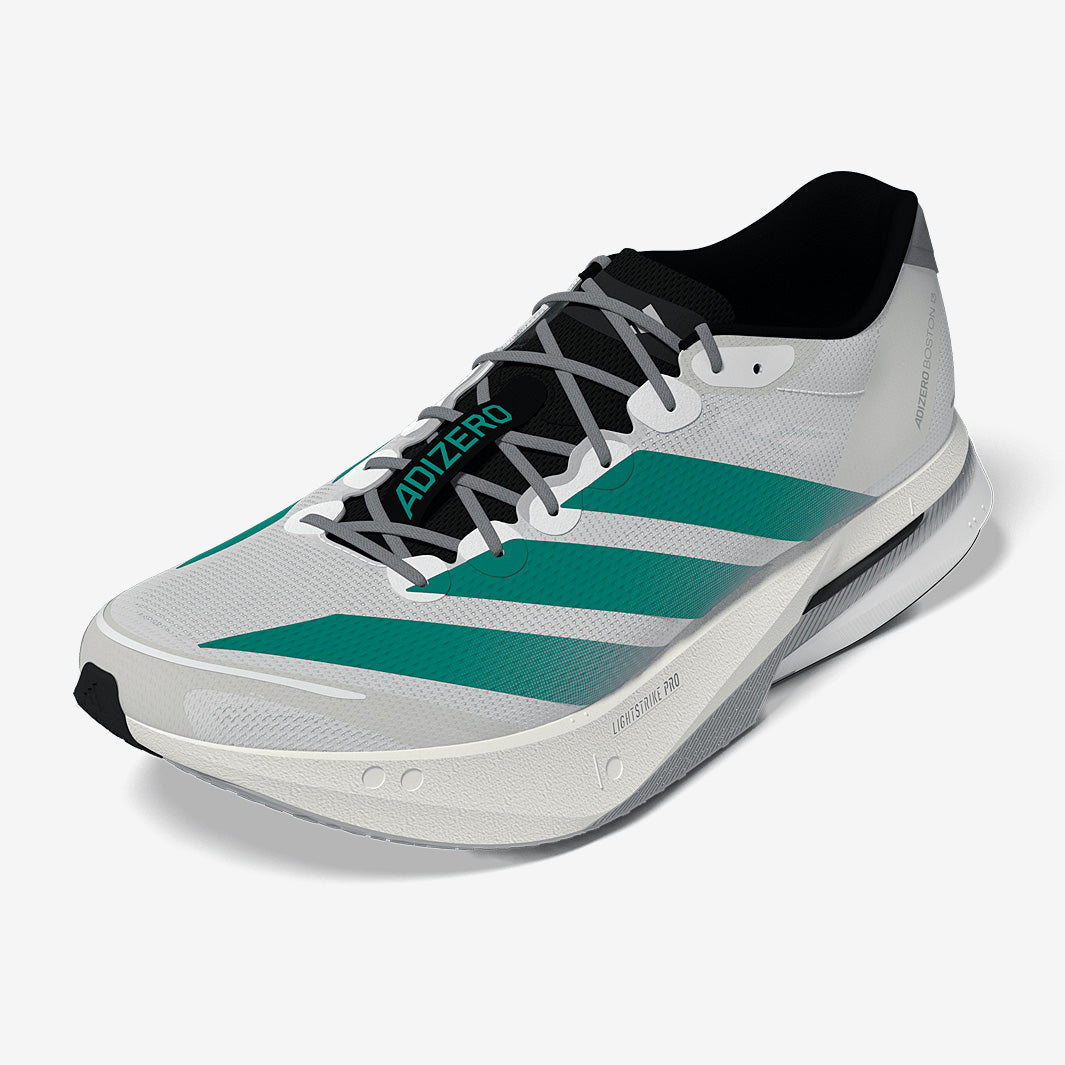 adidas adizero Boston 13 - FTWR White/Pure Teal/Grey