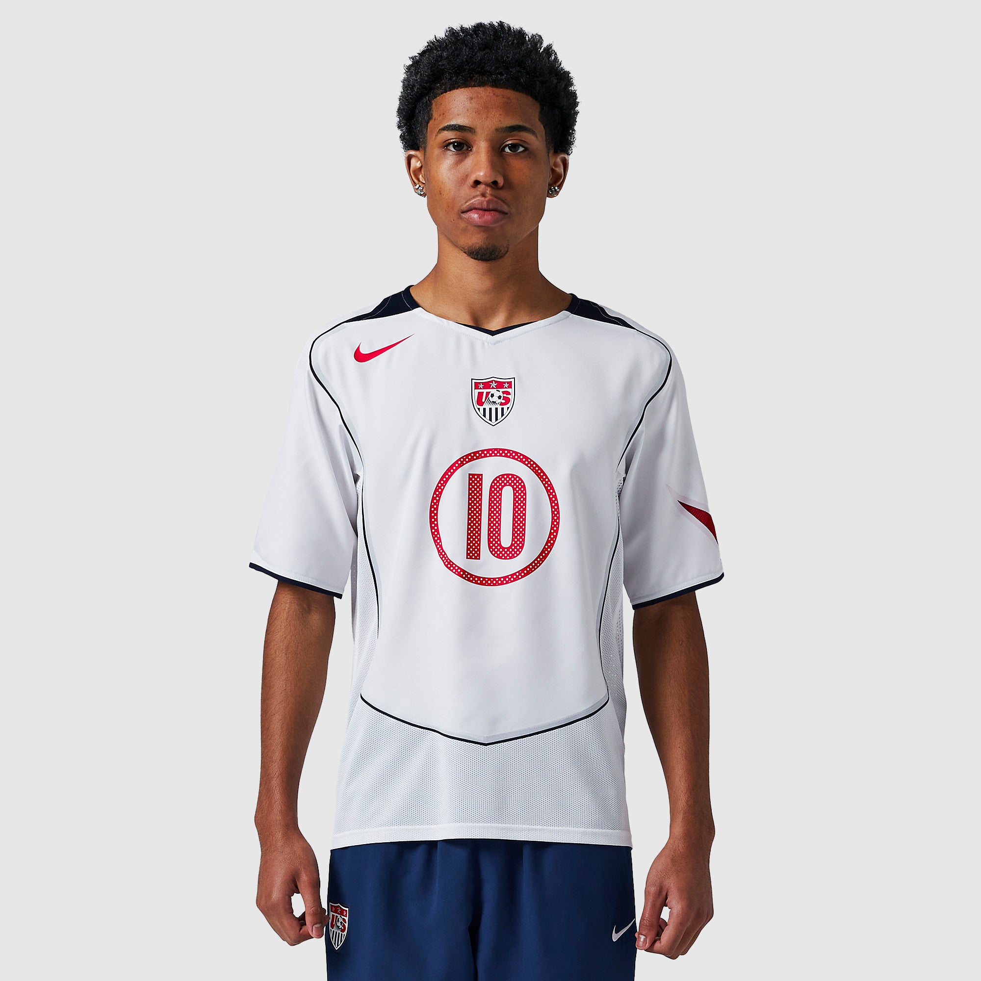 ナイキ　テニス　ウェア　2004年 Nike USA 2004 Re-Issue Shirt With Donovan 10 - White/College Navy