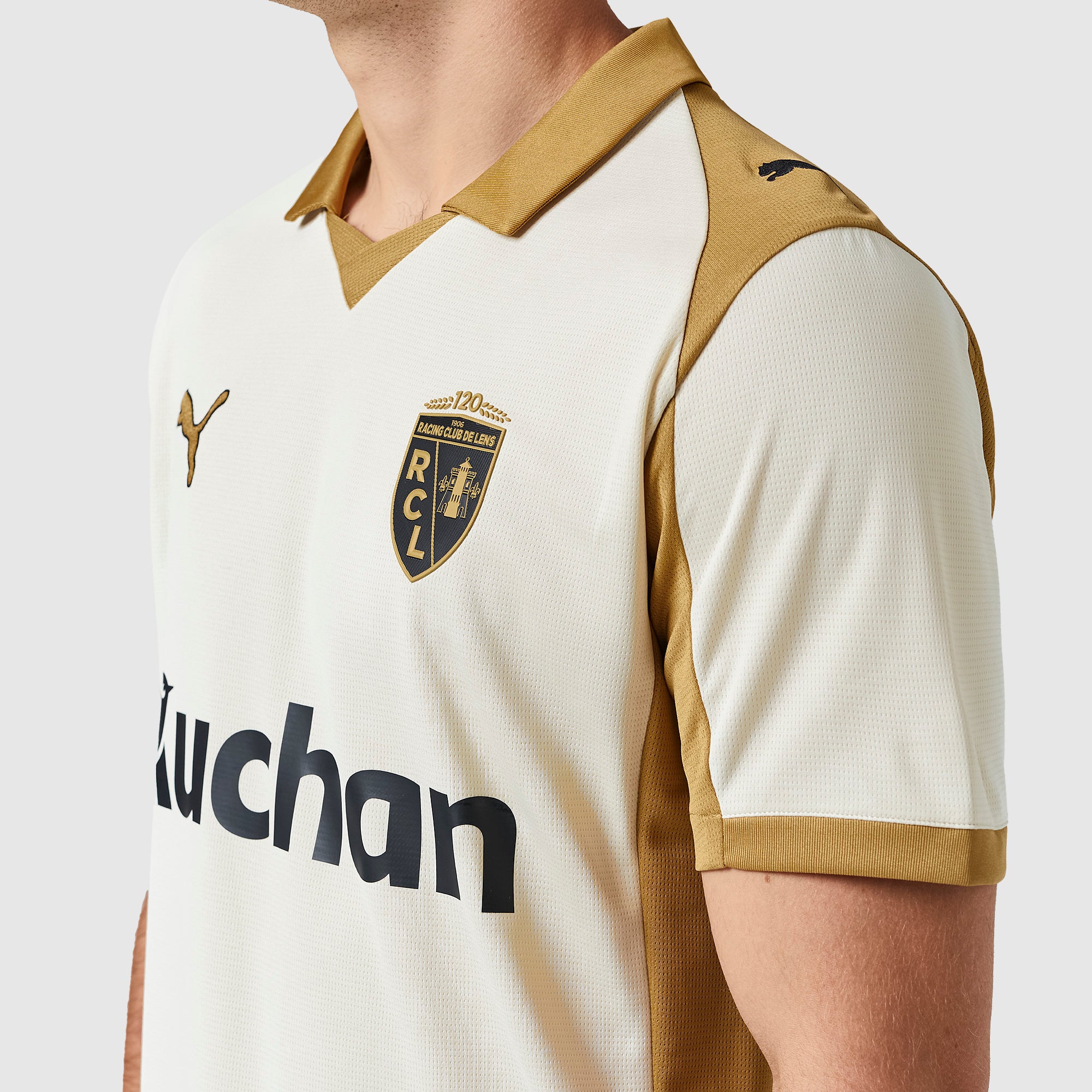 Puma RC Lens 25/26 Third Shirt - Alpine Snow/Matte Gold - Mens Replica