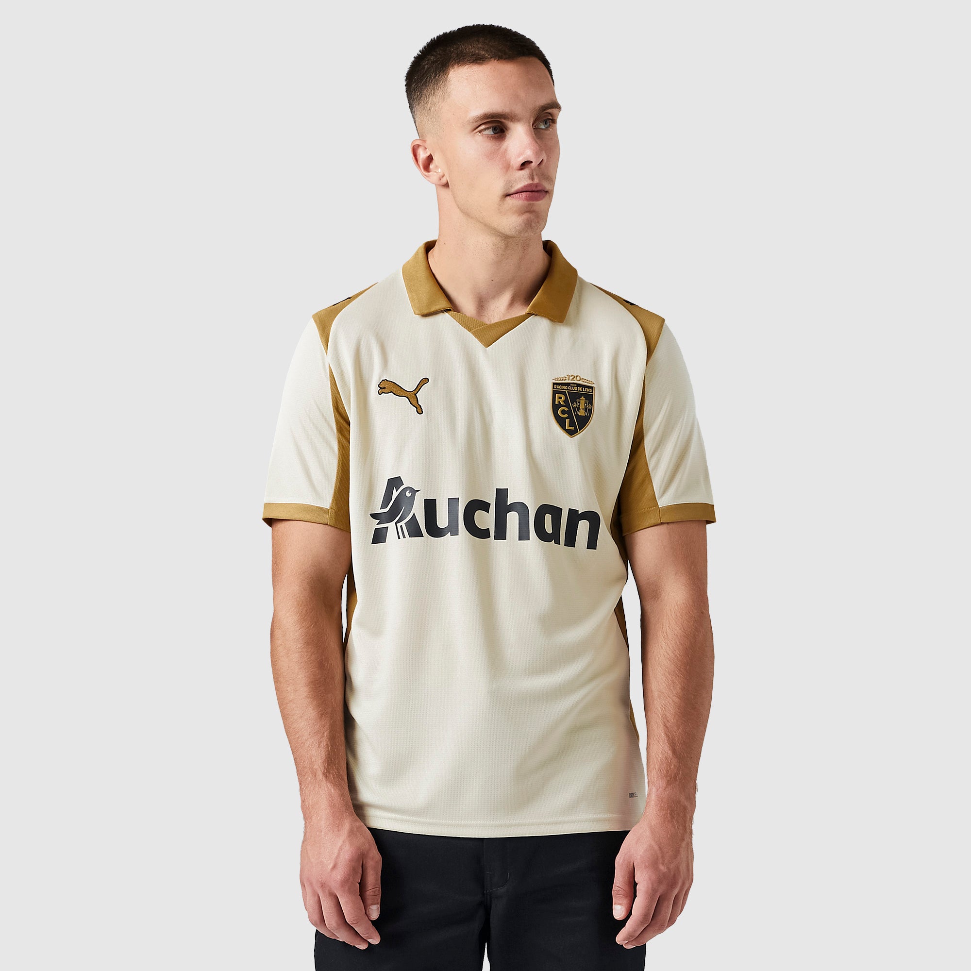 Puma RC Lens 25/26 Third Shirt - Alpine Snow/Matte Gold - Mens Replica