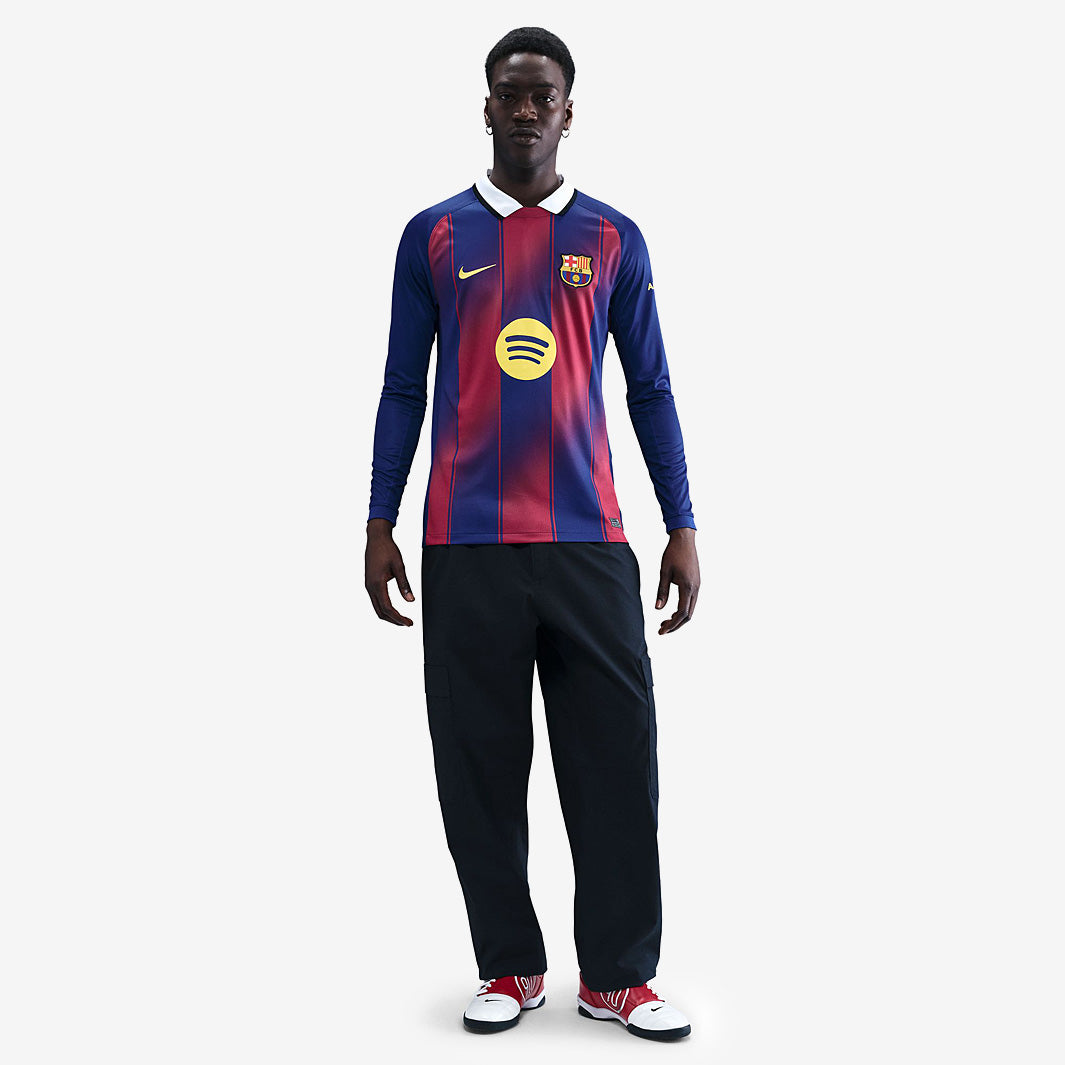 Nike FC Barcelona シャツ Lサイズ Nike FC Barcelona 25/26 Dri-FIT Stadium Home LS Shirt - Deep Royal